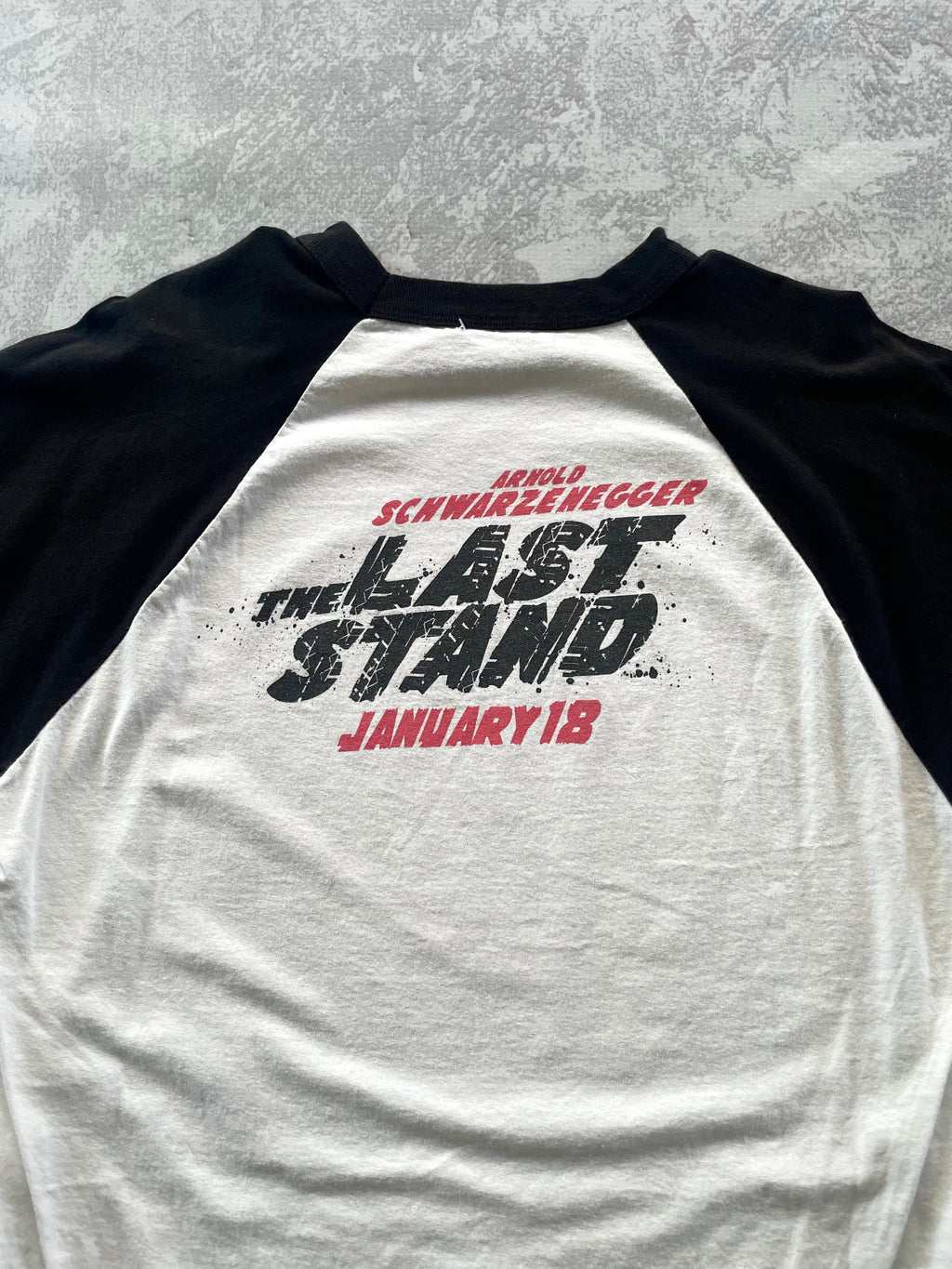 2013 The Last Stand 5 Arnold Schwarzenegger Movie Promo Quarter Sleeve Tee Shirt - L