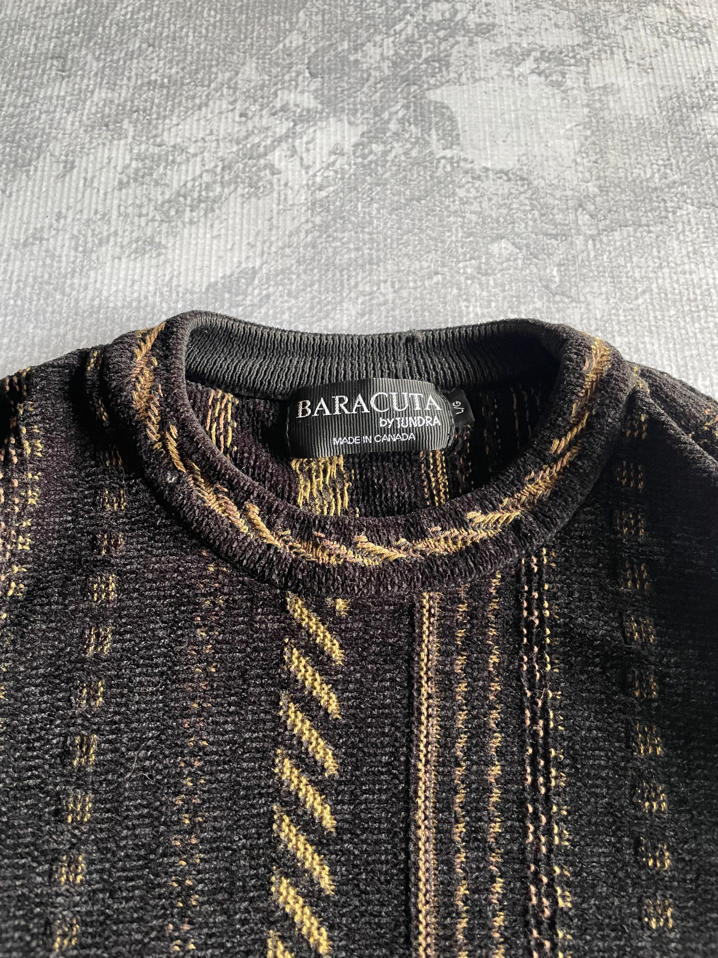 Vintage 90s Barracuta  Geometric Knit Sweater - L