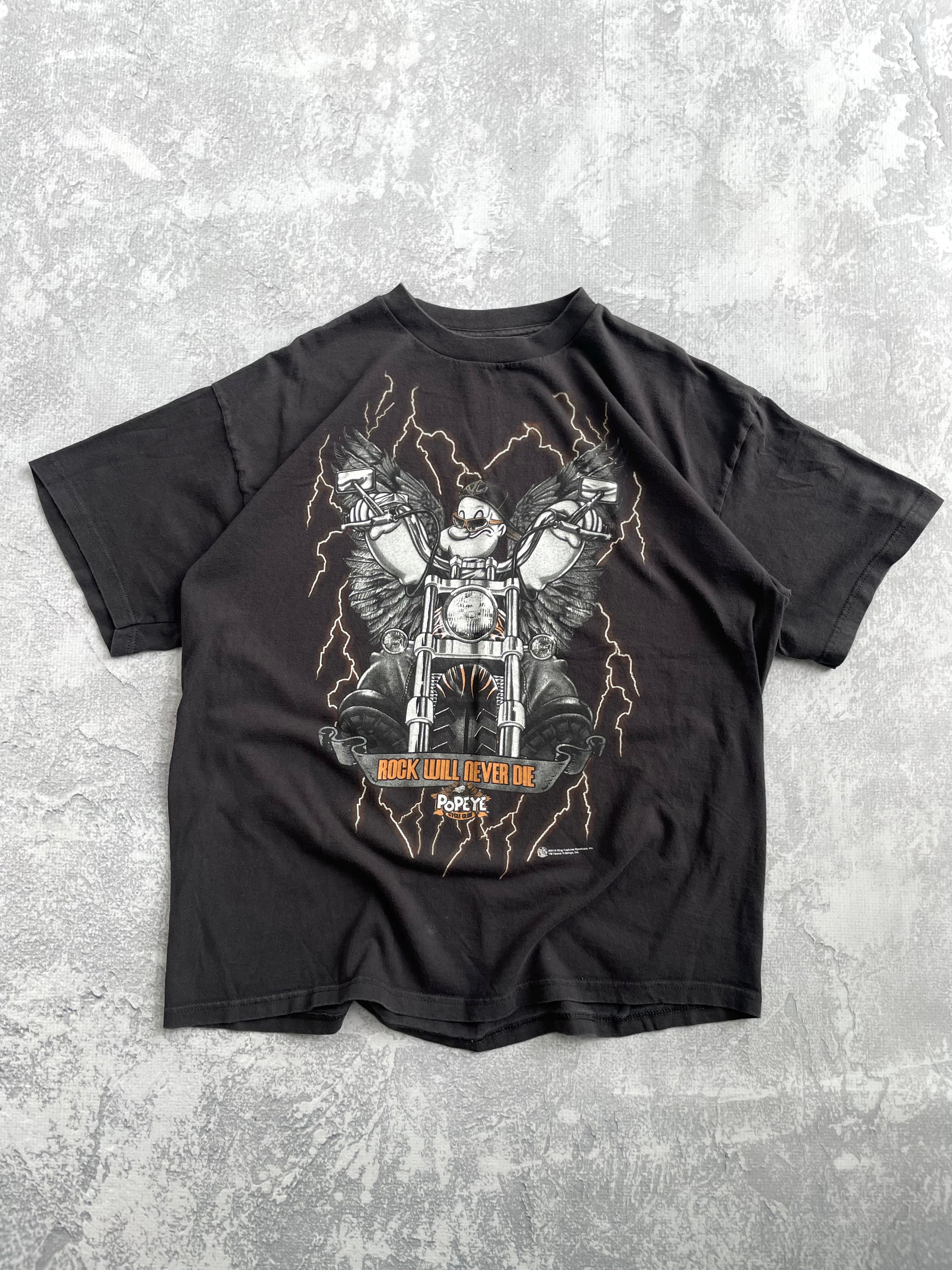 2010 Popeye Lightning Biker Tee Shirt - XL