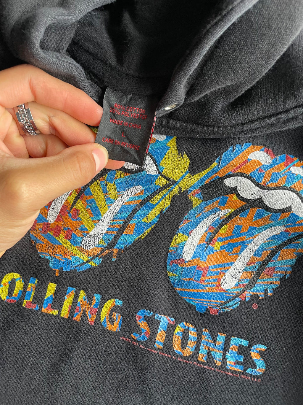 Vintage 2000s The Rolling Stones Boxy Band Hoodie - L