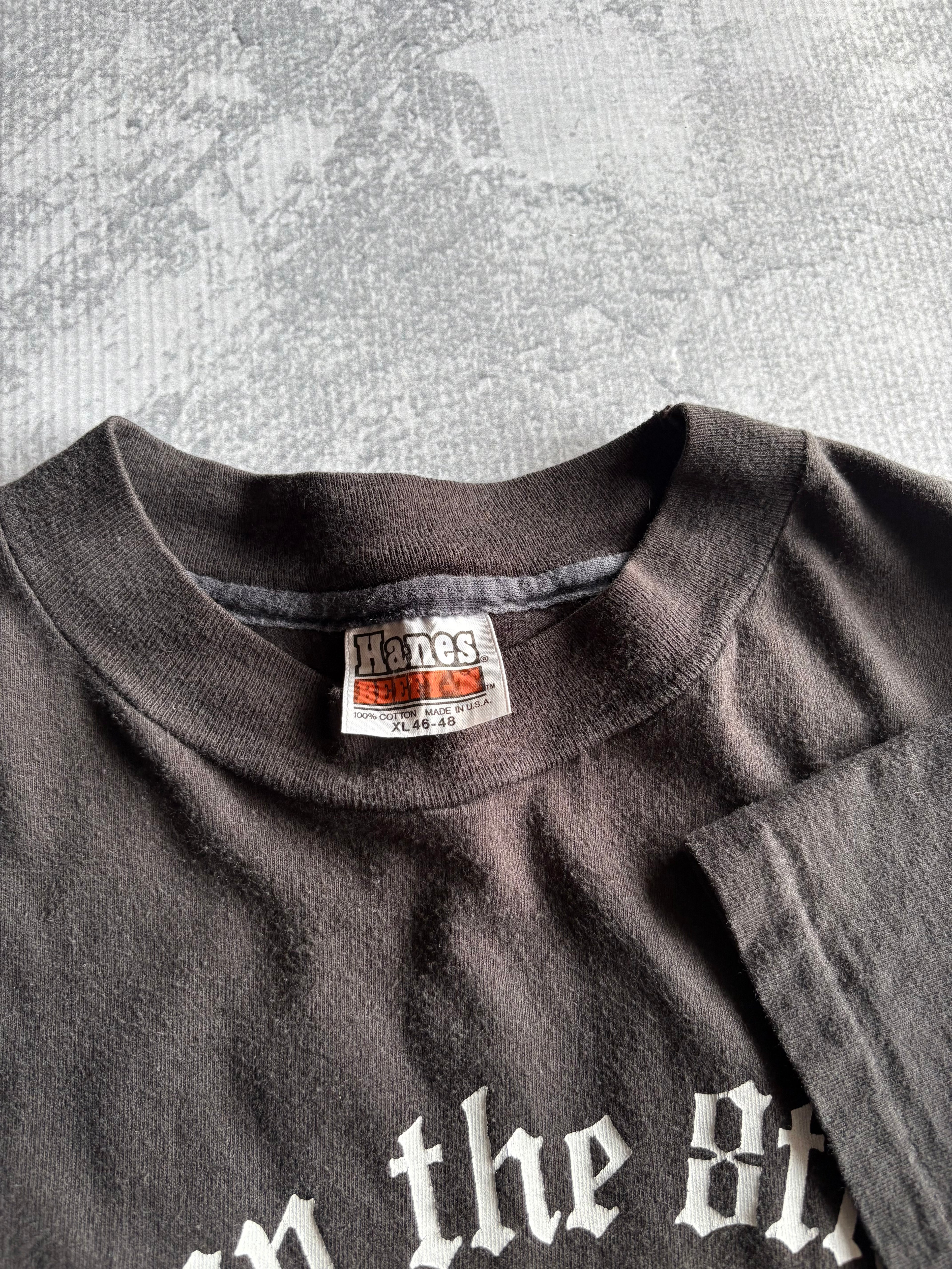 Vintage 1980s On the 8th Day God Created Harly Davidson Tee Shirt - XL