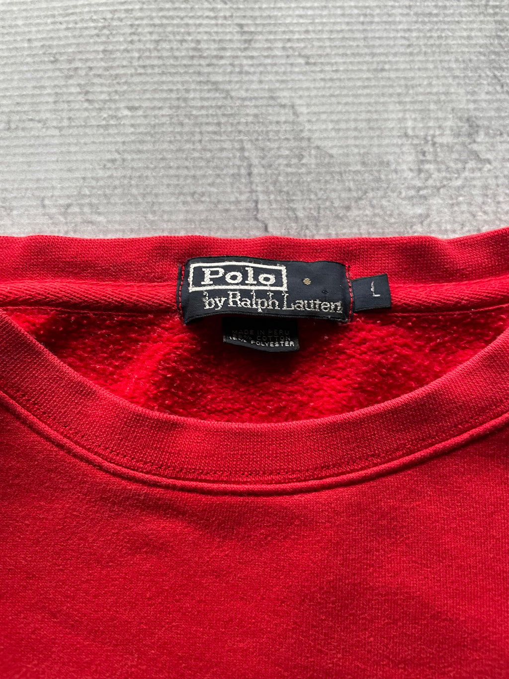Vintage 90s RARE Polo Ralph Lauren Bear Hockey Crewneck - L