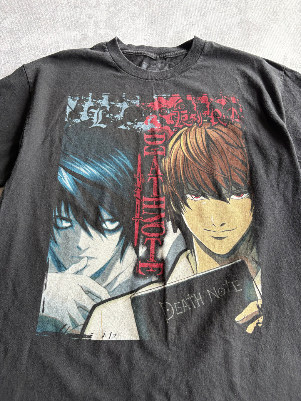 Vintage 2000s Death Note Anime Movie Black Tee Shirt - L