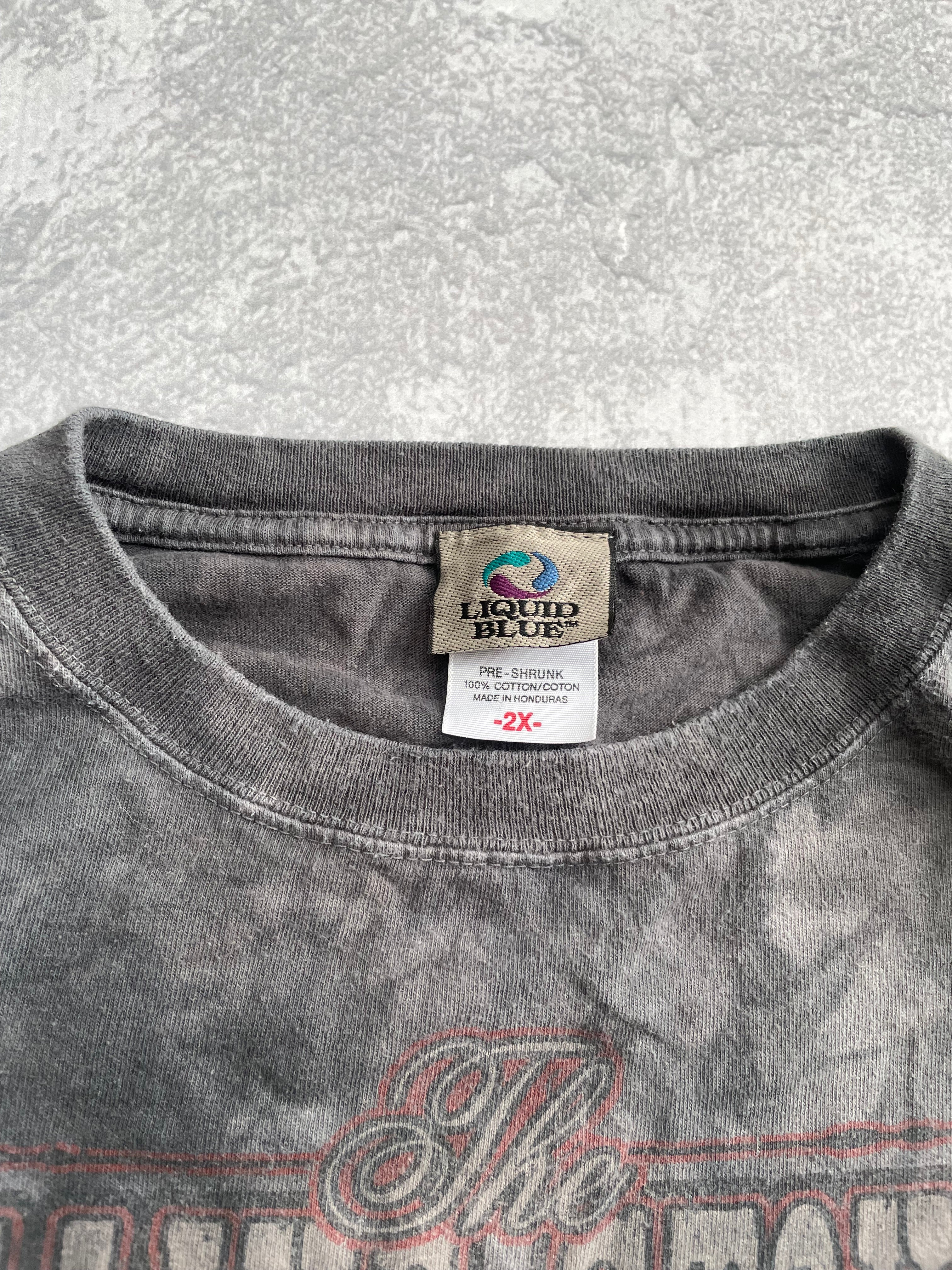 Vintage 2000s Rolling Stones Beggars Banquet Tie Dye Liquid Blue Tee Shirt - 2XL