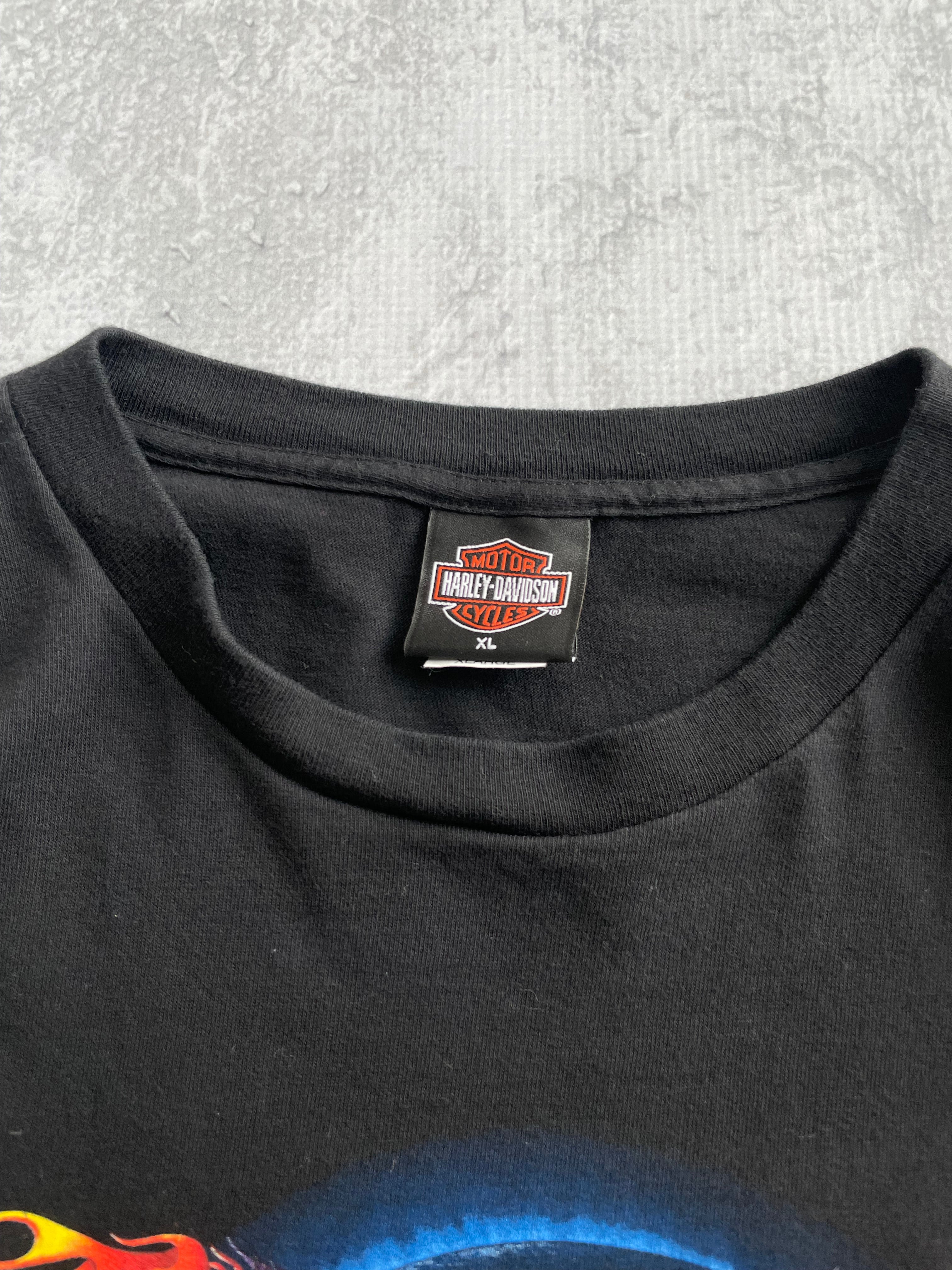 Vintage 2001 Harley Davidson Multicolor Eagle Biker Tee Shirt - XL