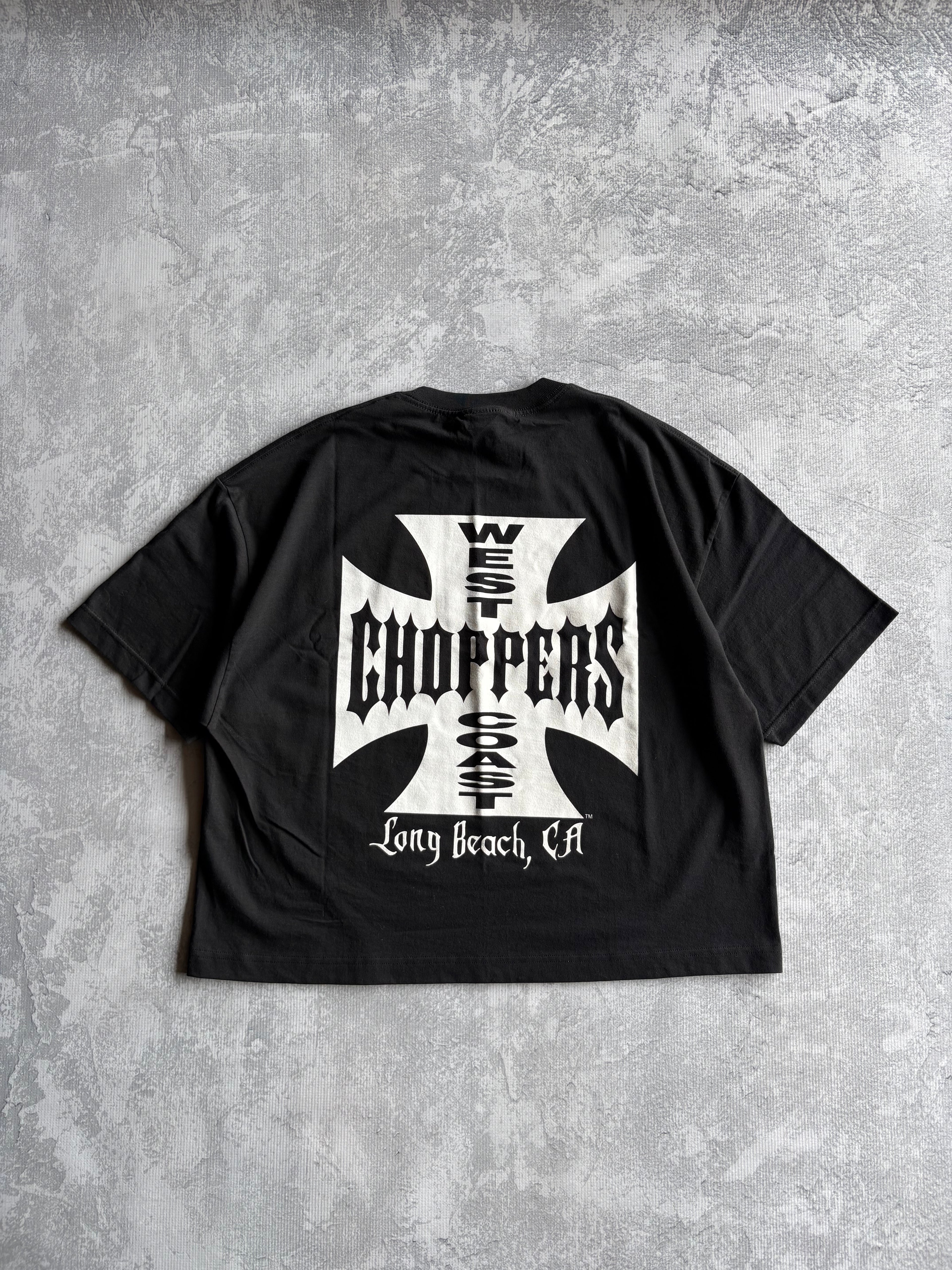 Vintage 90s West Coast Choppers Big Logo Deadstock Black Tee Shirt - XL