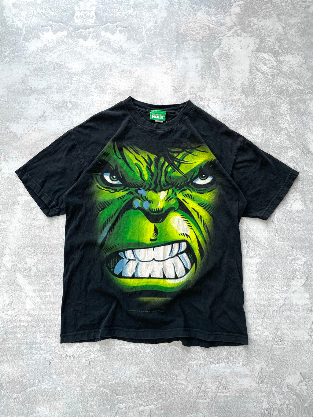 Vintage 2002 Marvel Hulk Big Face Tee Shirt