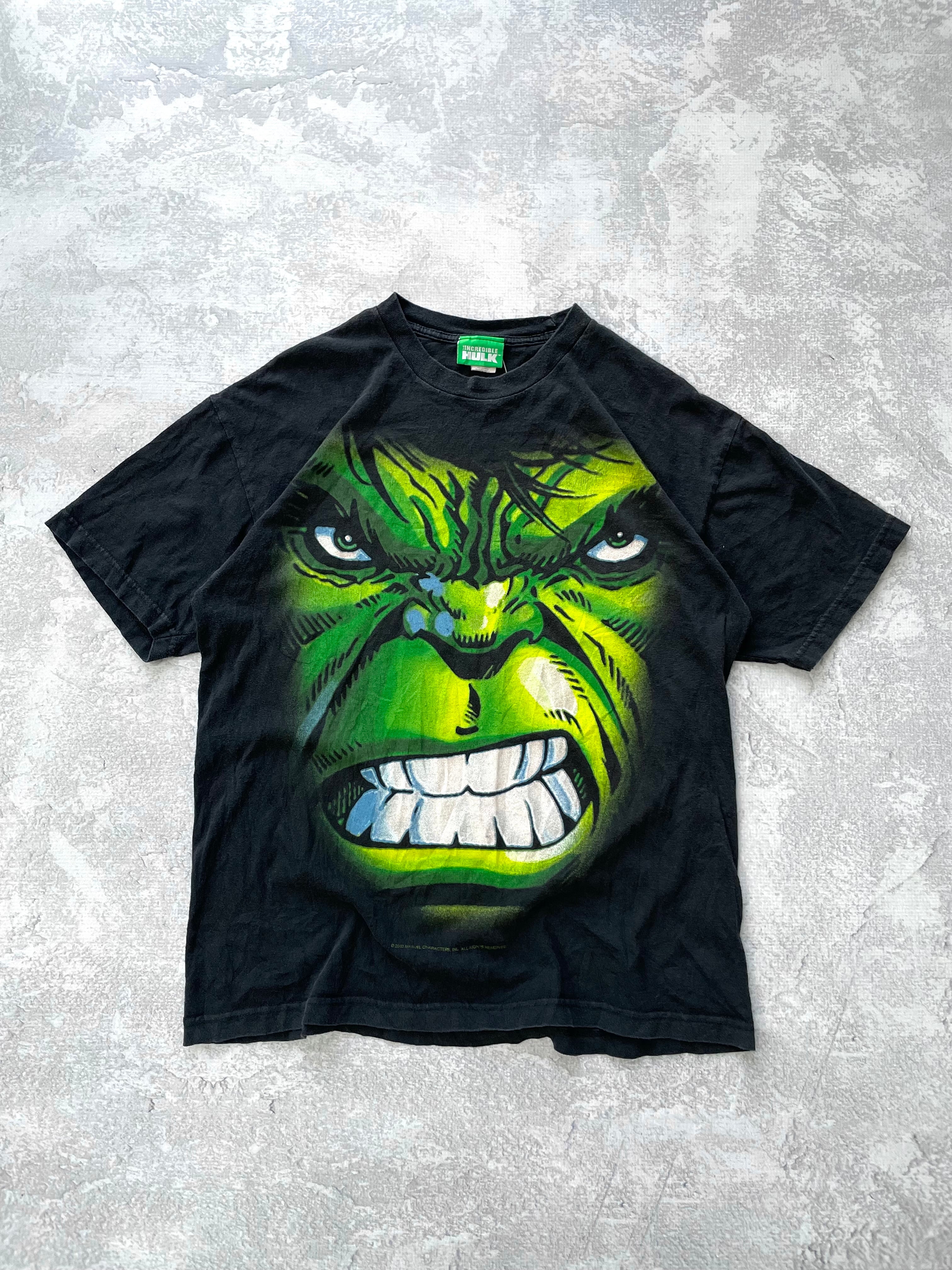 Vintage 2002 Marvel Hulk Big Face Tee Shirt