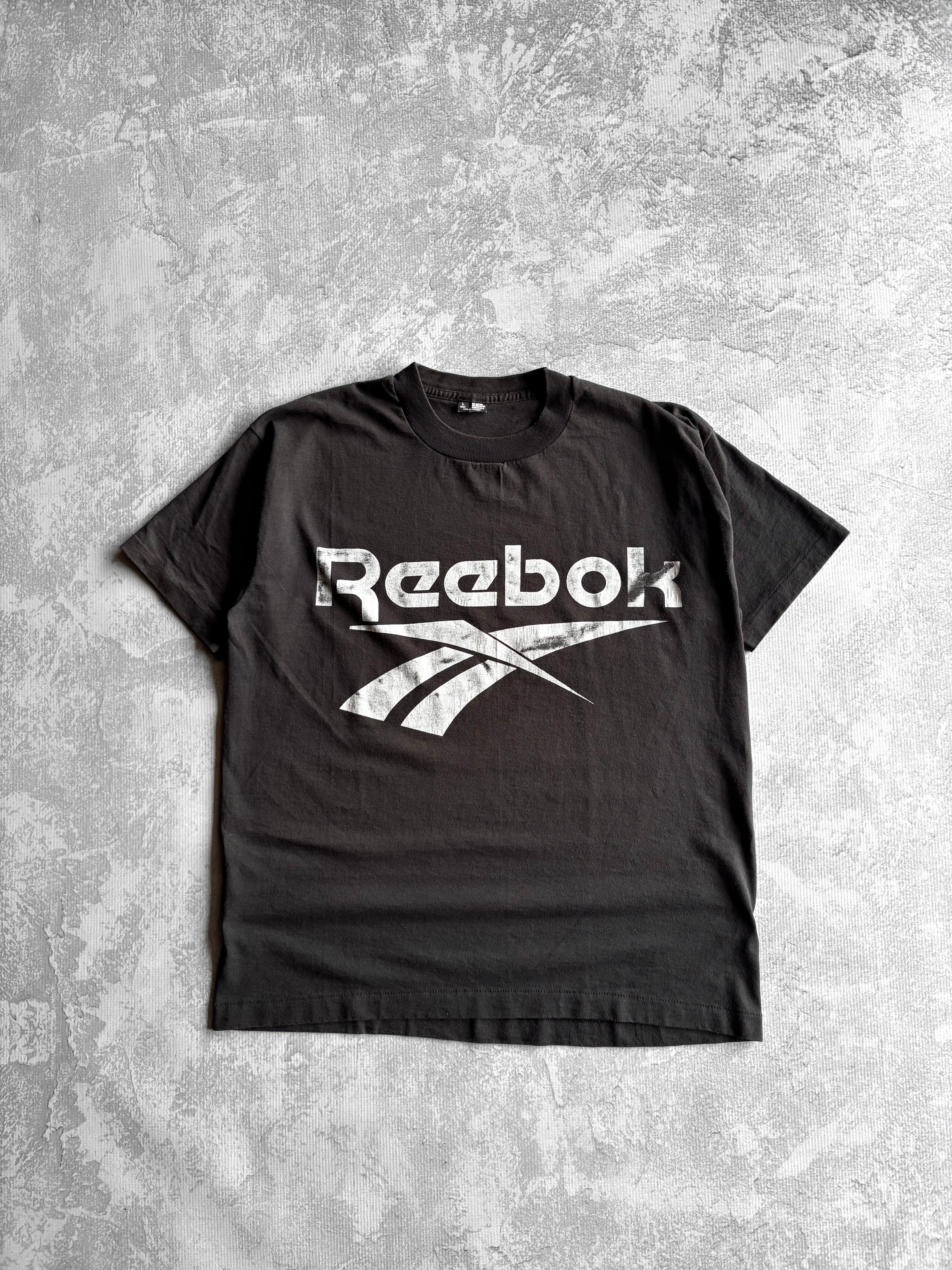 Vintage 90s Reebok Logo Faded Tee Shirt - L