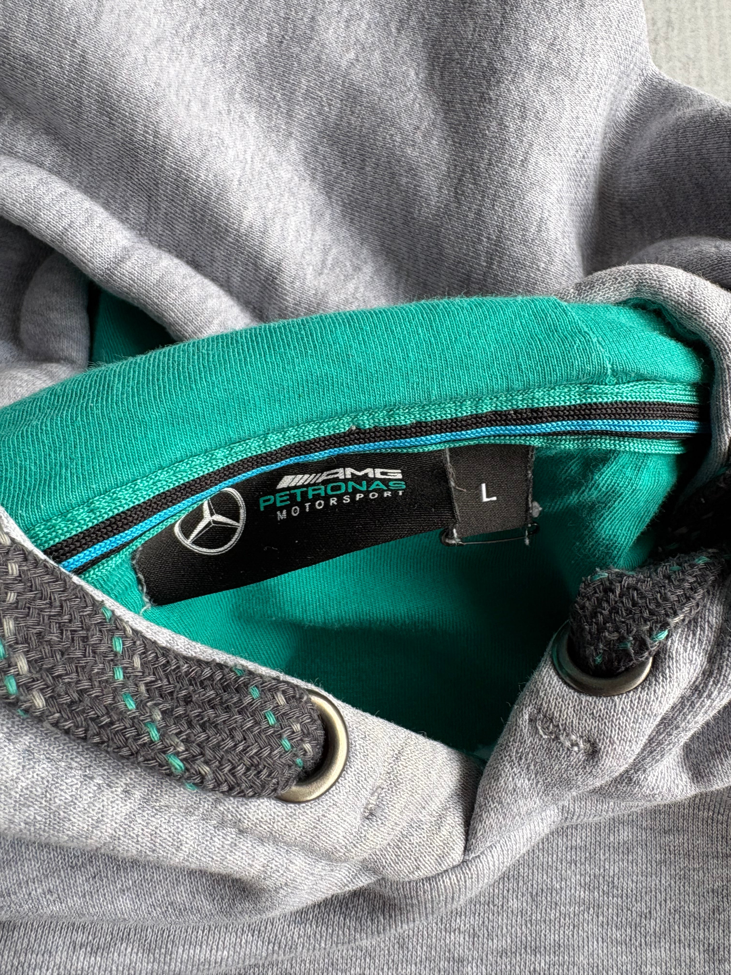 Mercedes AMG Petronas Motorsport Spellout Grey Hoodie - L