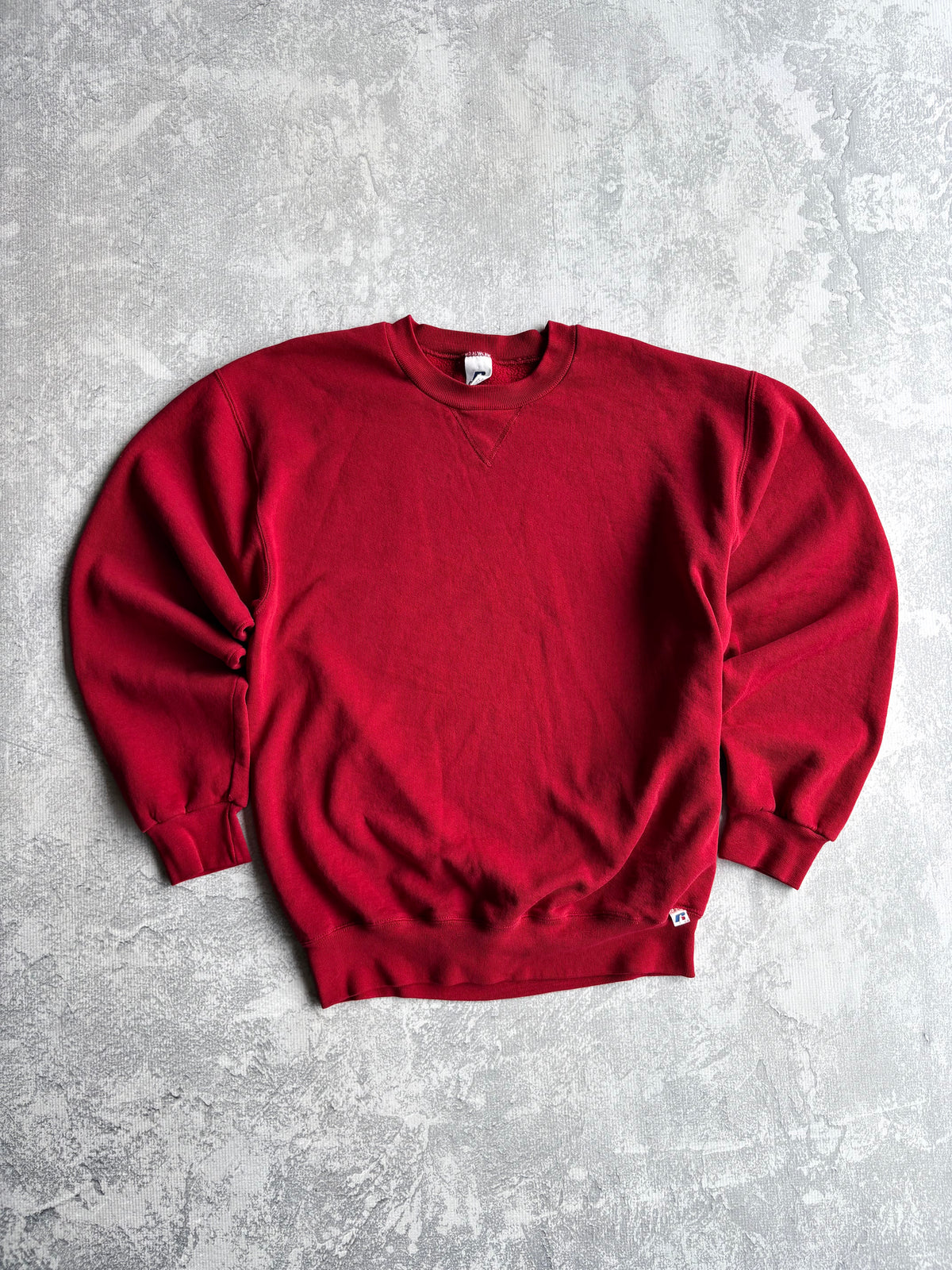 Vintage 90s Russell Athletic Red Blank Crewneck - LT