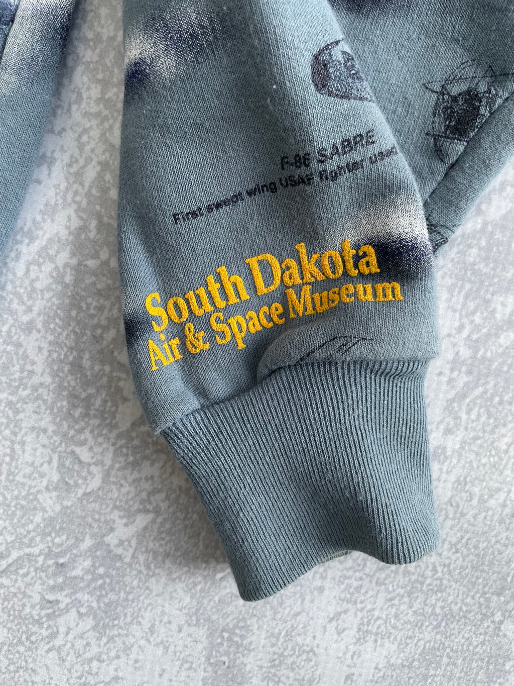 Vintage 90s Aviation AOP Blue Sweater - L