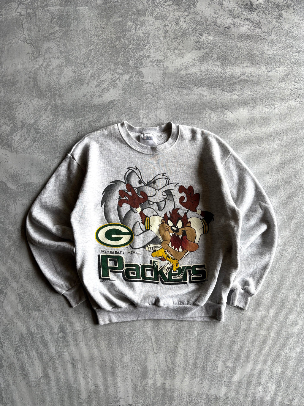 Vintage 1996 Green Bay Packers Taz NFL Sweater - M