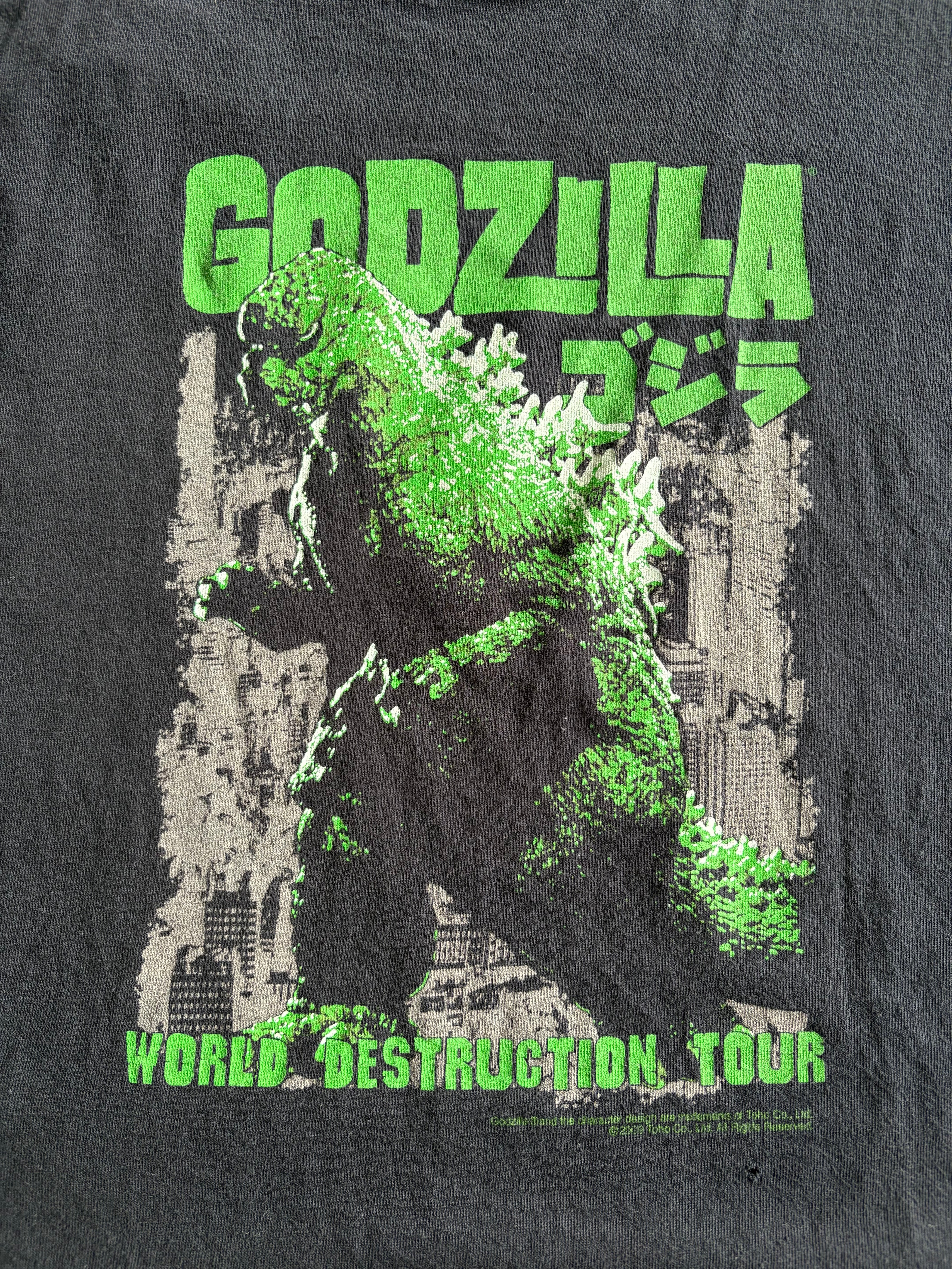 Vintage 2009 Godzilla World Destruction Tour Black Tee Shirt - 2XL