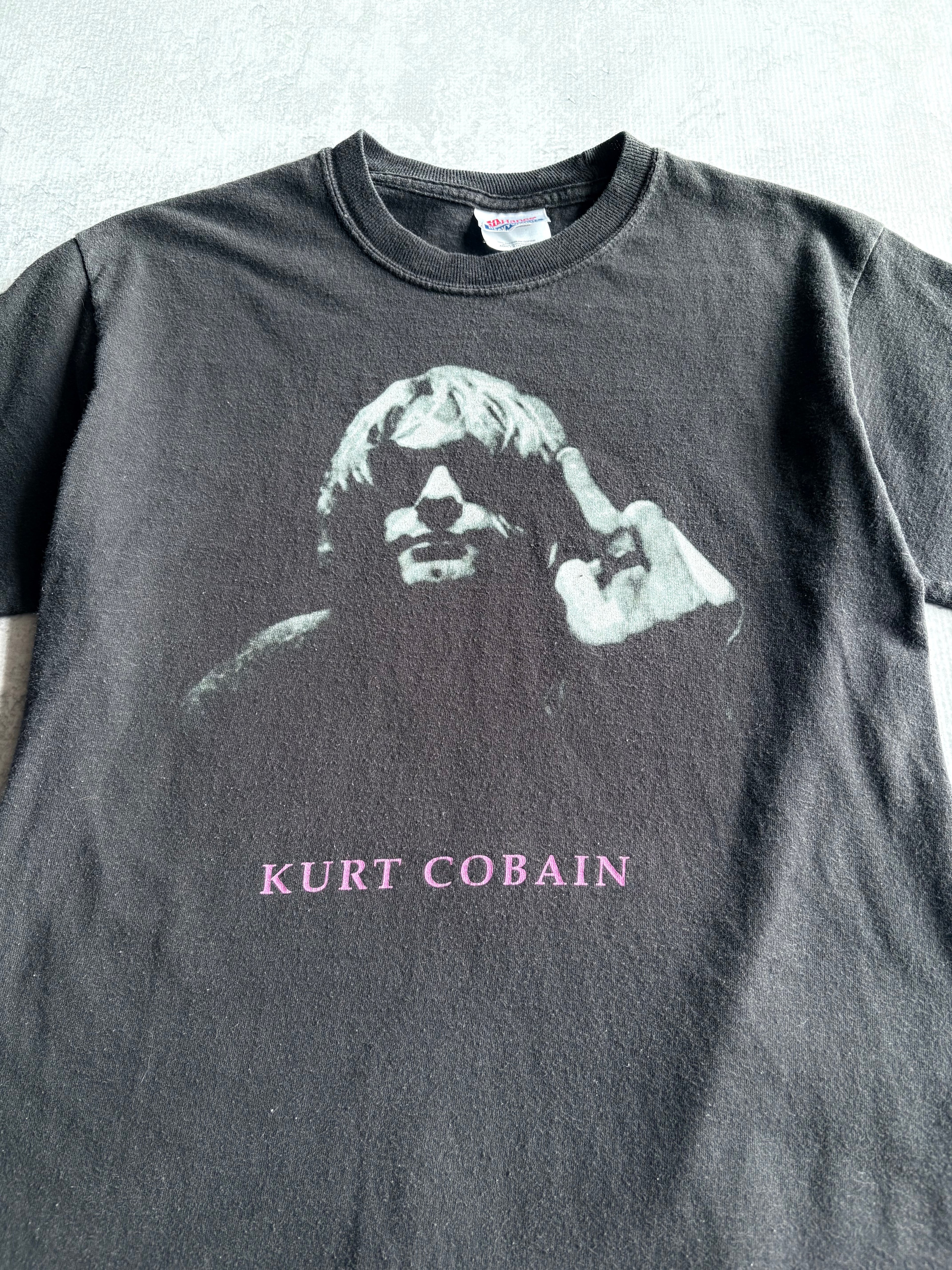 Vintage 2000s Kurt Cobain Black Tee Shirt - S