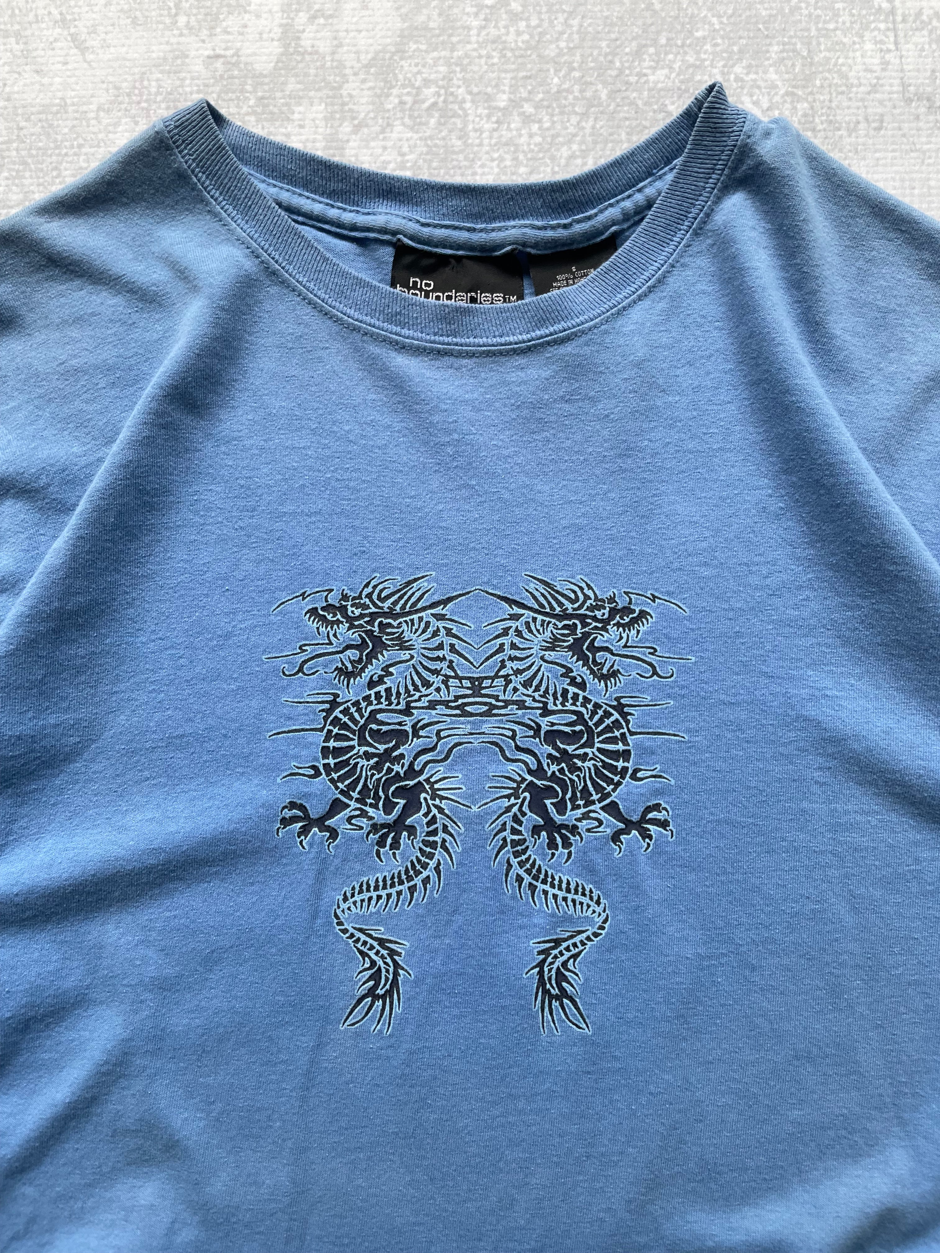 Vintage Y2K Dragon Center Logo Tee - M