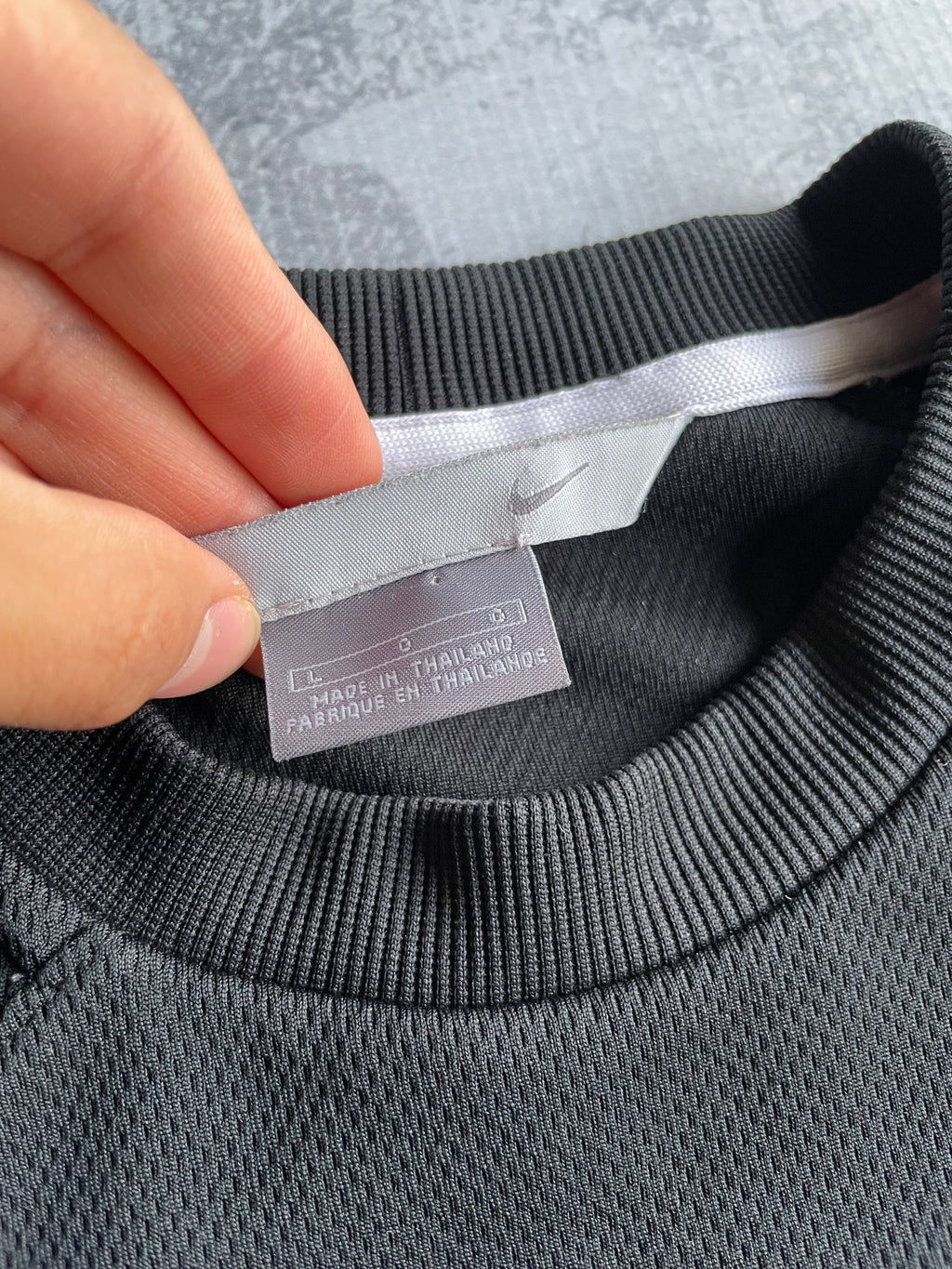 Vintage Y2K Nike Center Swoosh Jersey Sweatshirt - L