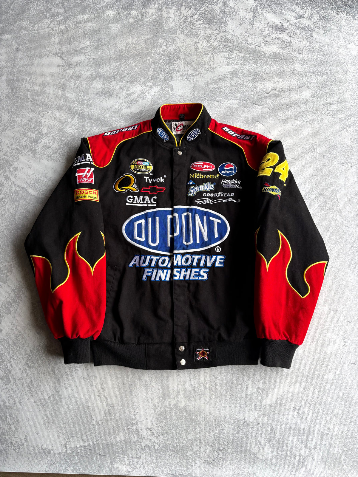 Vintage 2000s Jeff Gordon NASCAR DuPont Flaming Racing Jacket - XL