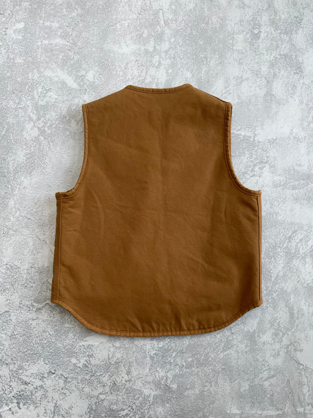 Vintage 80s Carhartt Beige Sherpa Lined Vest - L