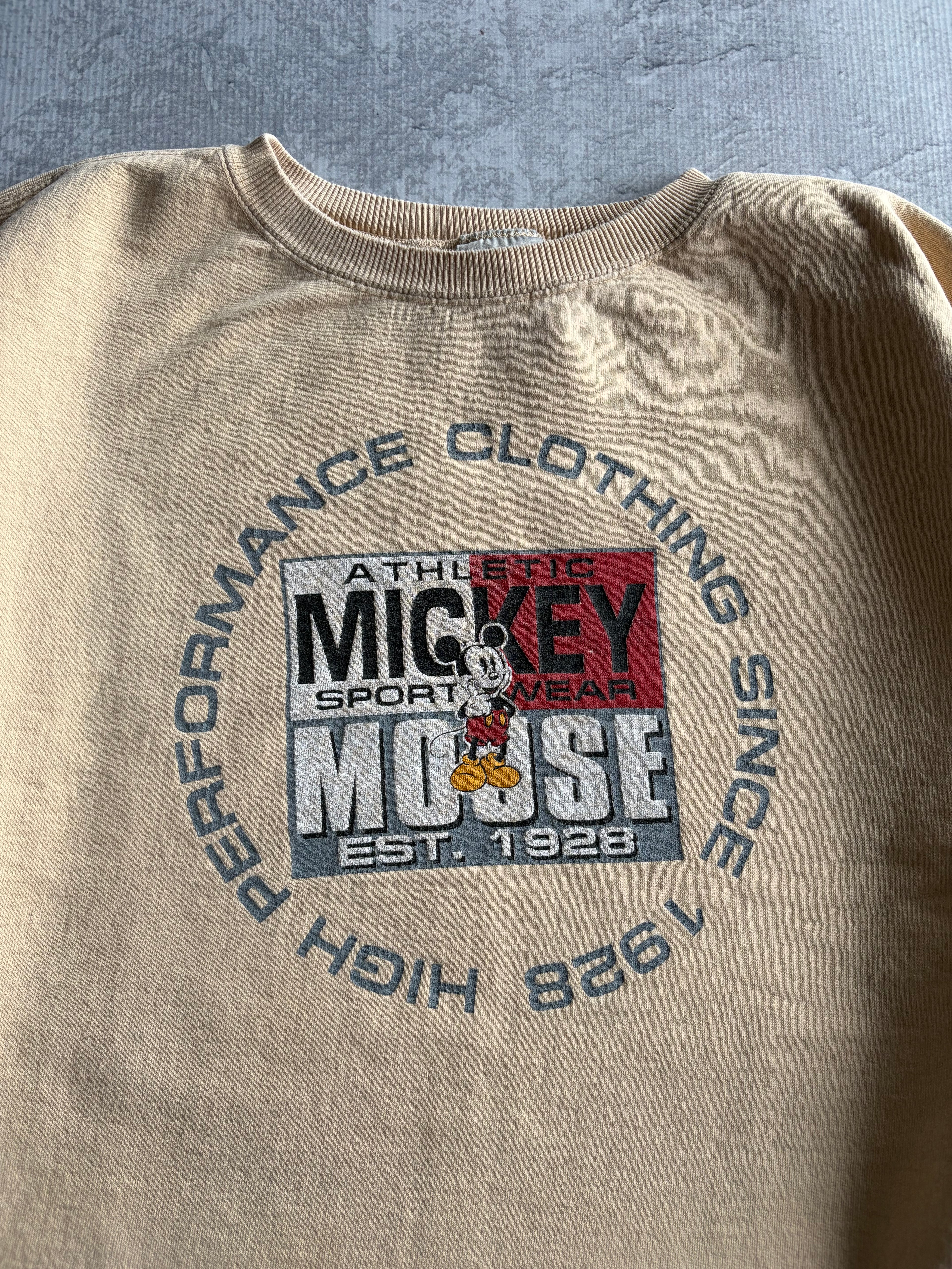 Vintage 90s Disney Mickey Mouse Athletic Sportswear Crewneck Sweater - XL