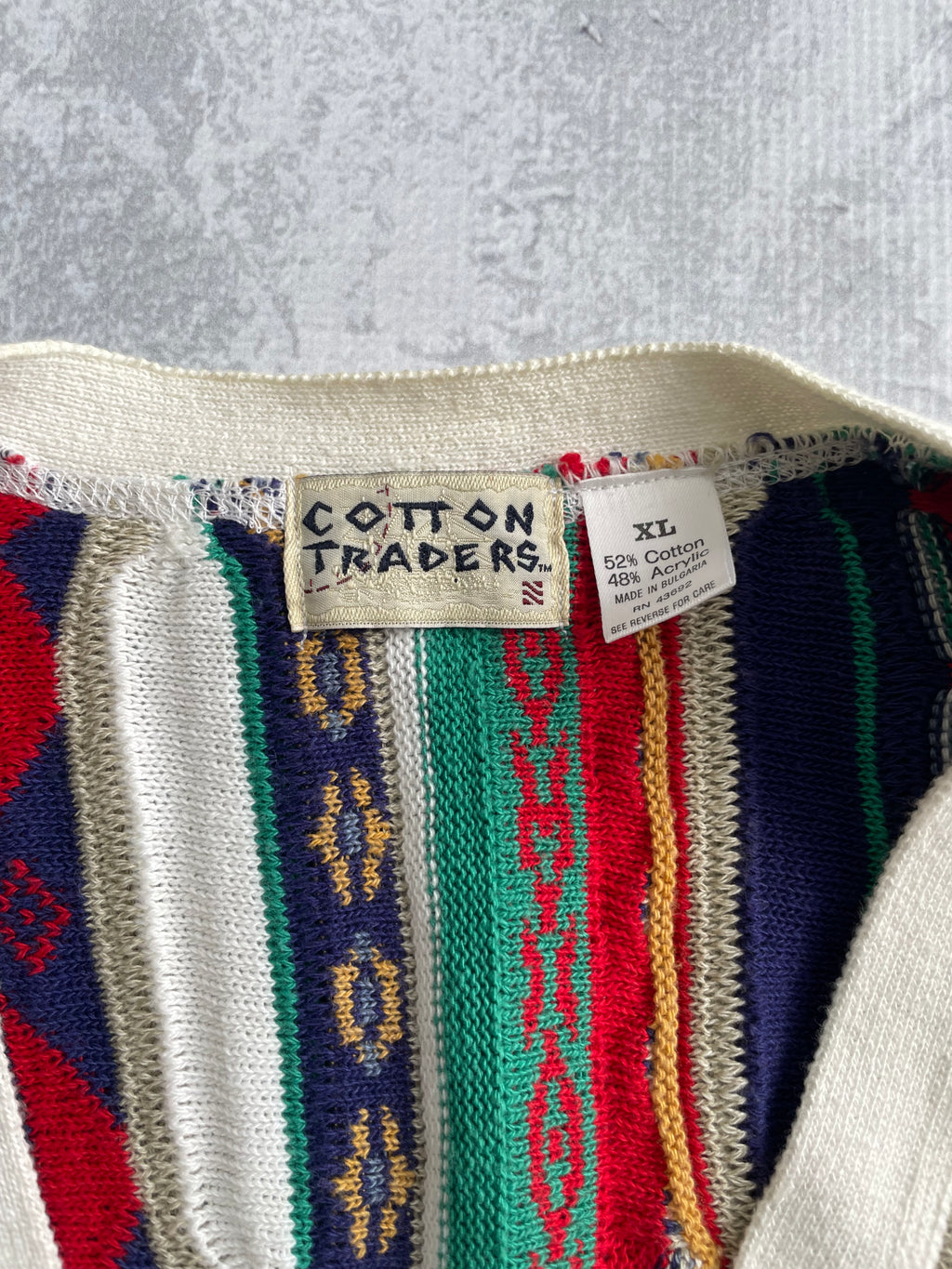 Vintage Cotton Traders Coogi Style Cardigan