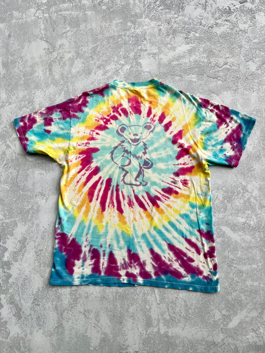 Vintage 90s Grateful Dead Dancing Bear Tie Dye Tee Shirt - L