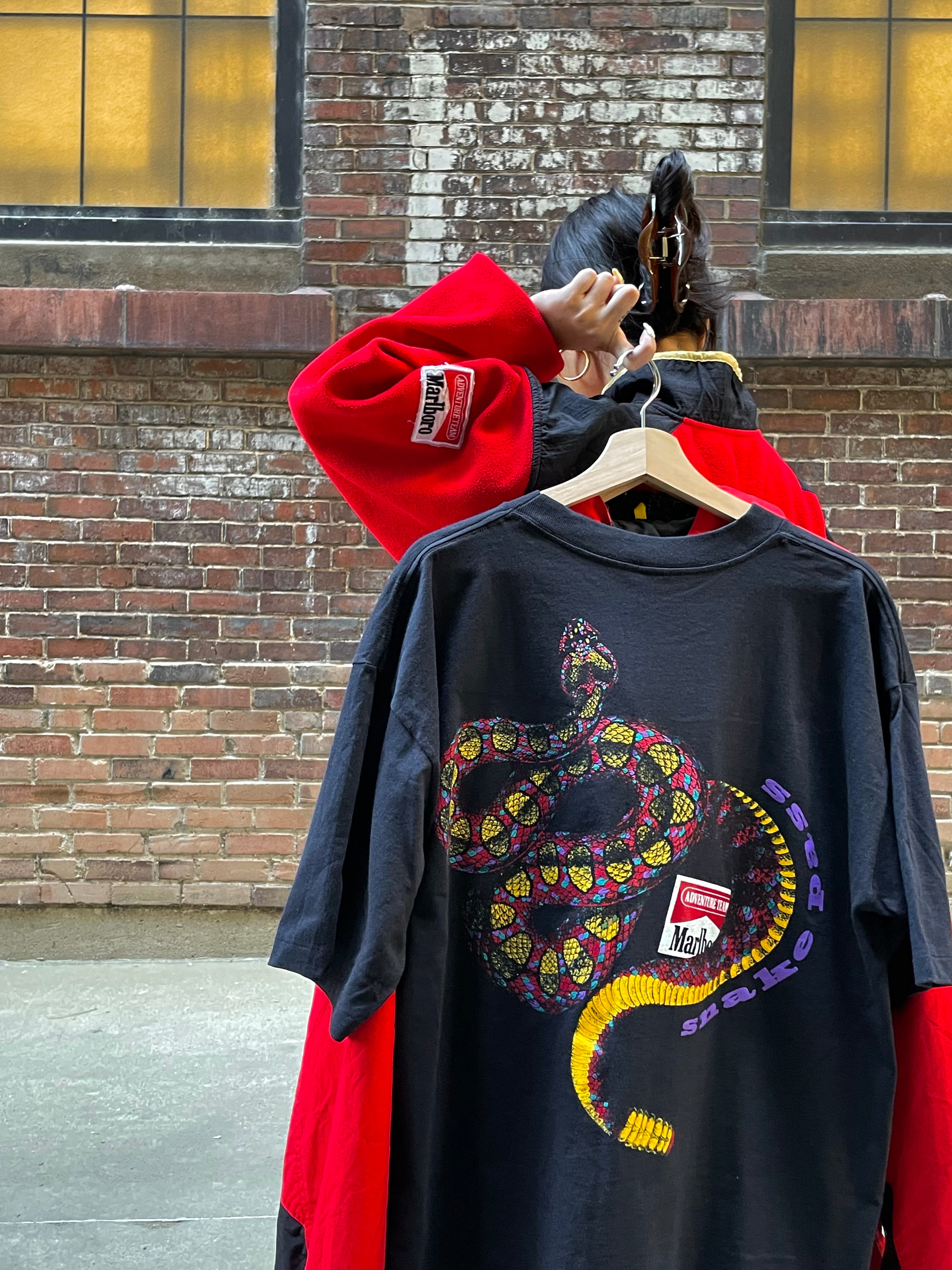 Vintage Rare 1990s Marlboro Snake Pass Tee Shirt - XL