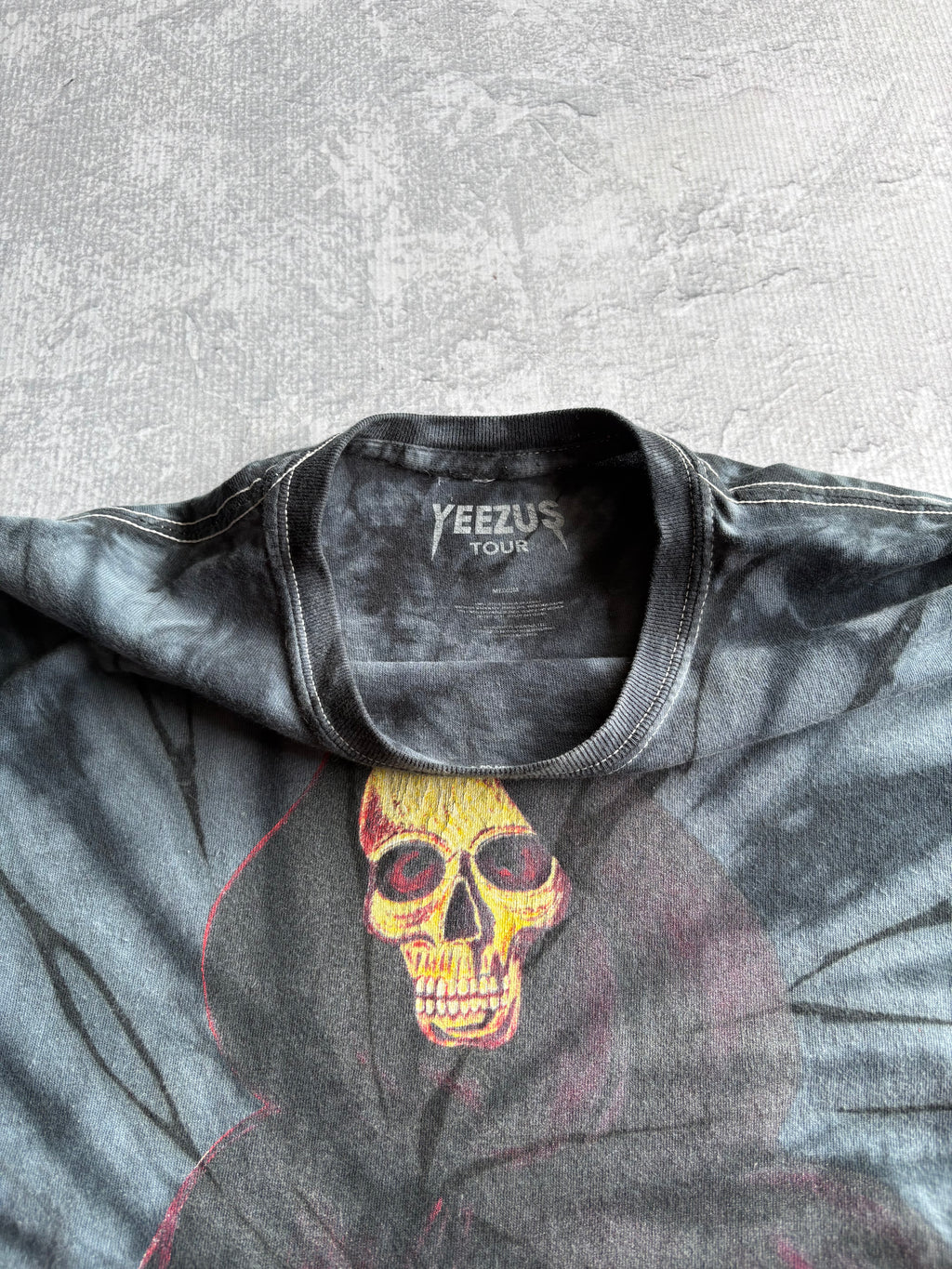 2013 Kanye West Yeezus Europe Tour Merch Reaper Tie Dye Tee Shirt - M
