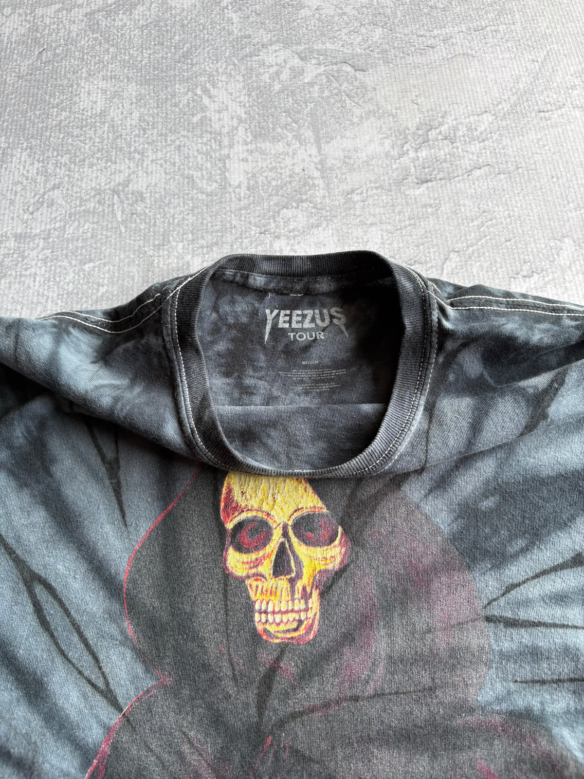 2013 Kanye West Yeezus Europe Tour Merch Reaper Tie Dye Tee Shirt - M