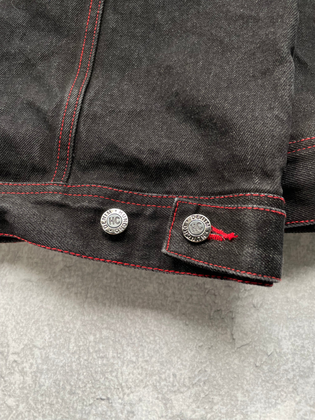 Vintage Huncho Hip Hop Embroidered Black Denim Jacket - 2XL