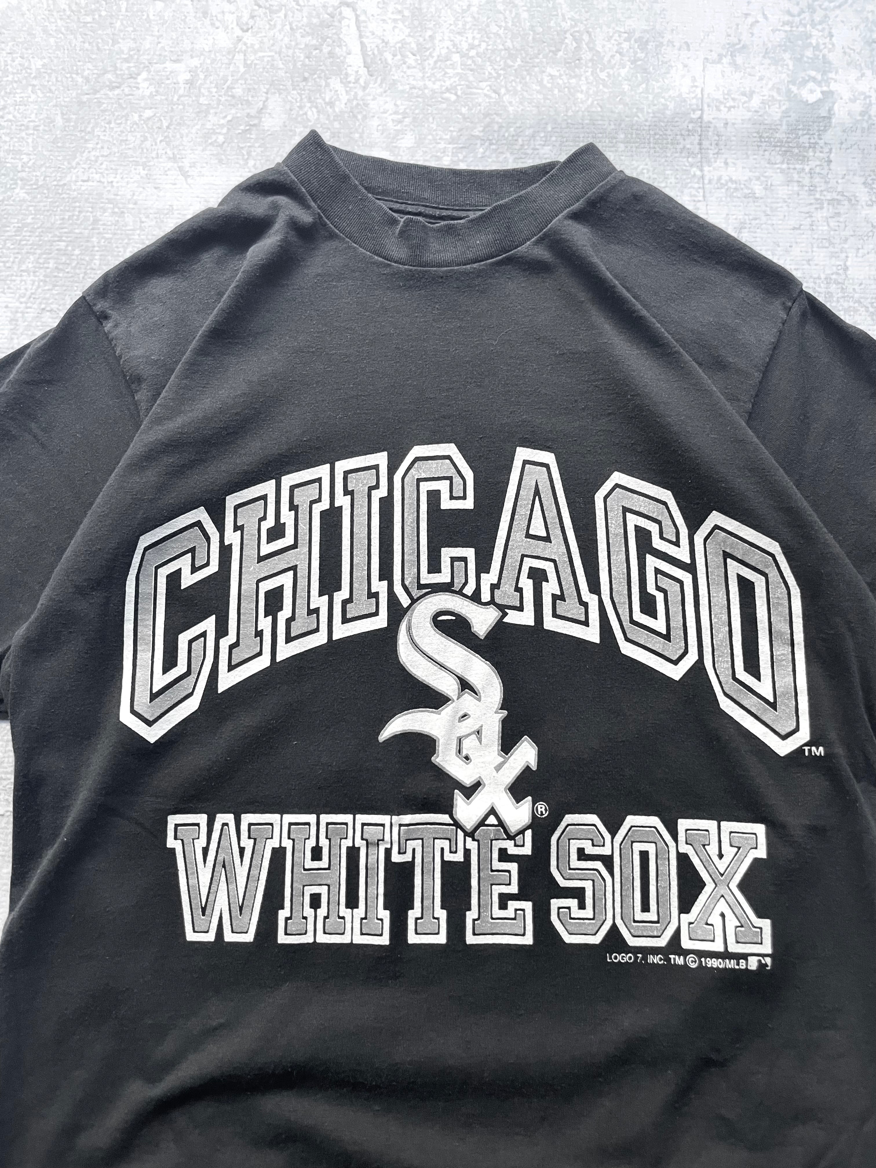 Vintage 1990 Chicago White Sox Logo 7 MLB Tee Shirt - M