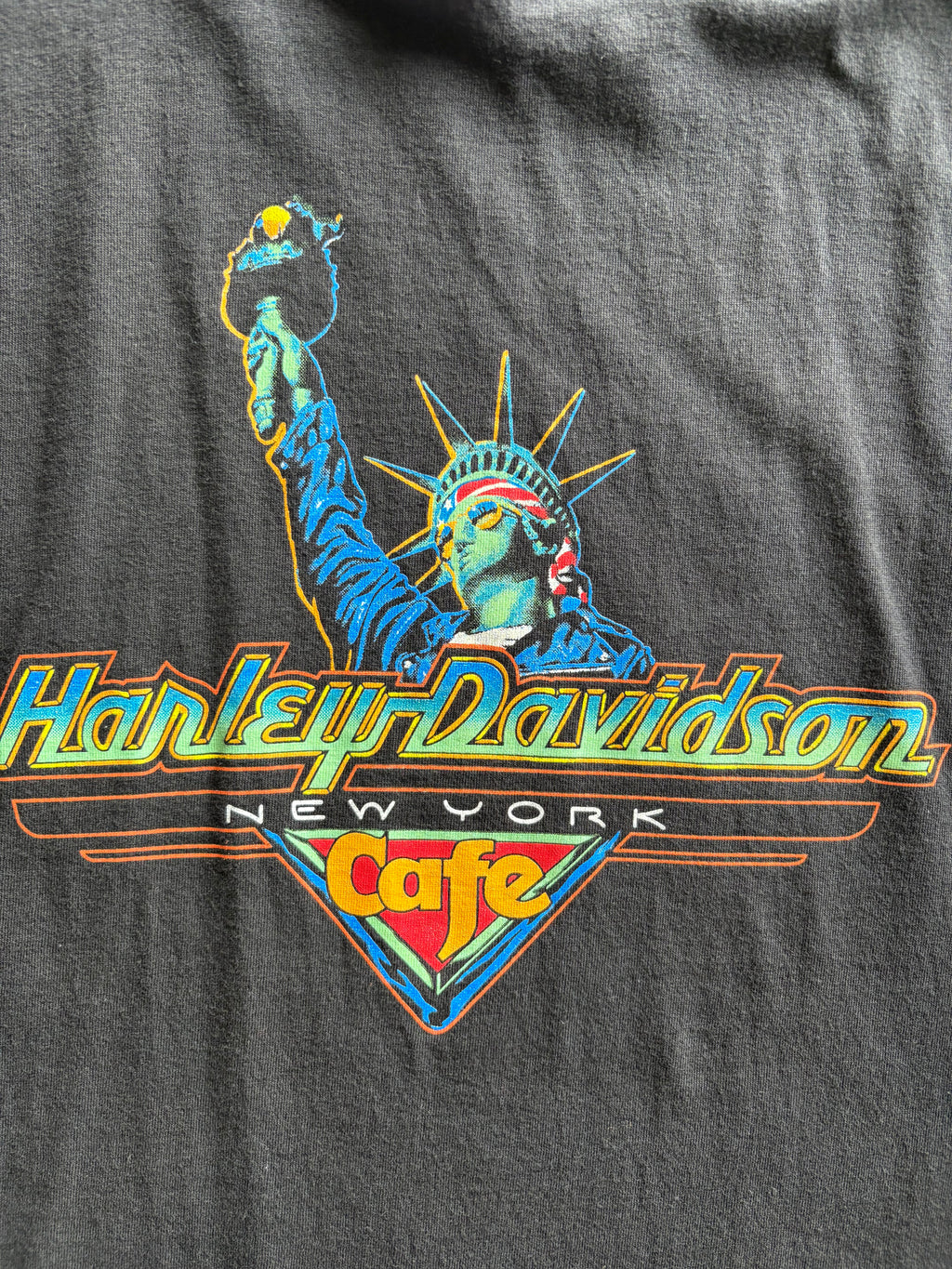 Vintage 90s Harley Davidson New York Black Tee Shirt - XL