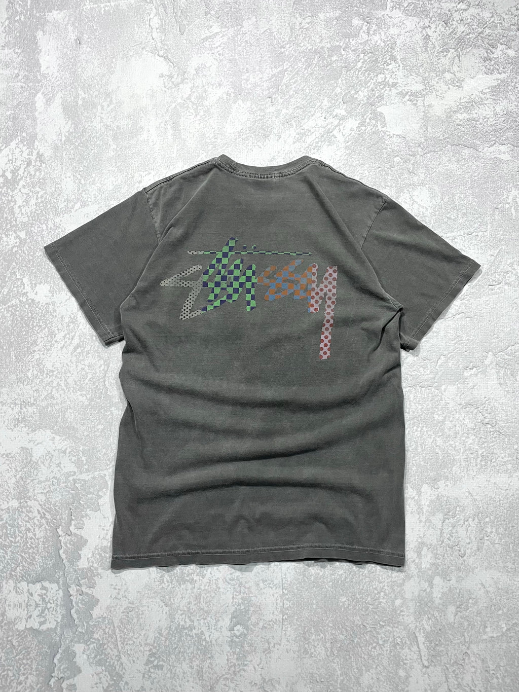 Stussy Surf Pocket Grey Tee Shirt - S