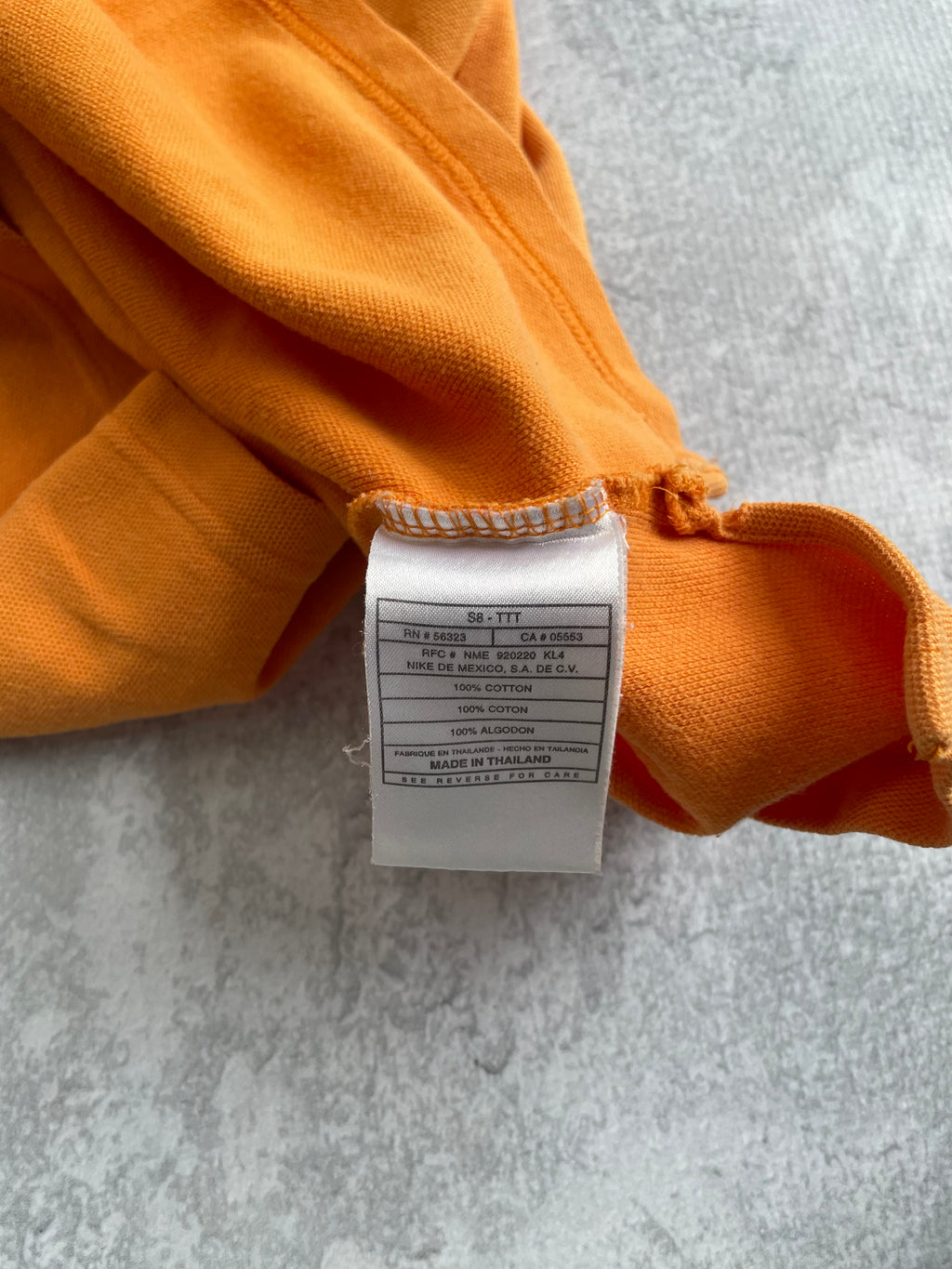 Vintage 90s Nike Orange Collared Striped Polo Shirt -2XL