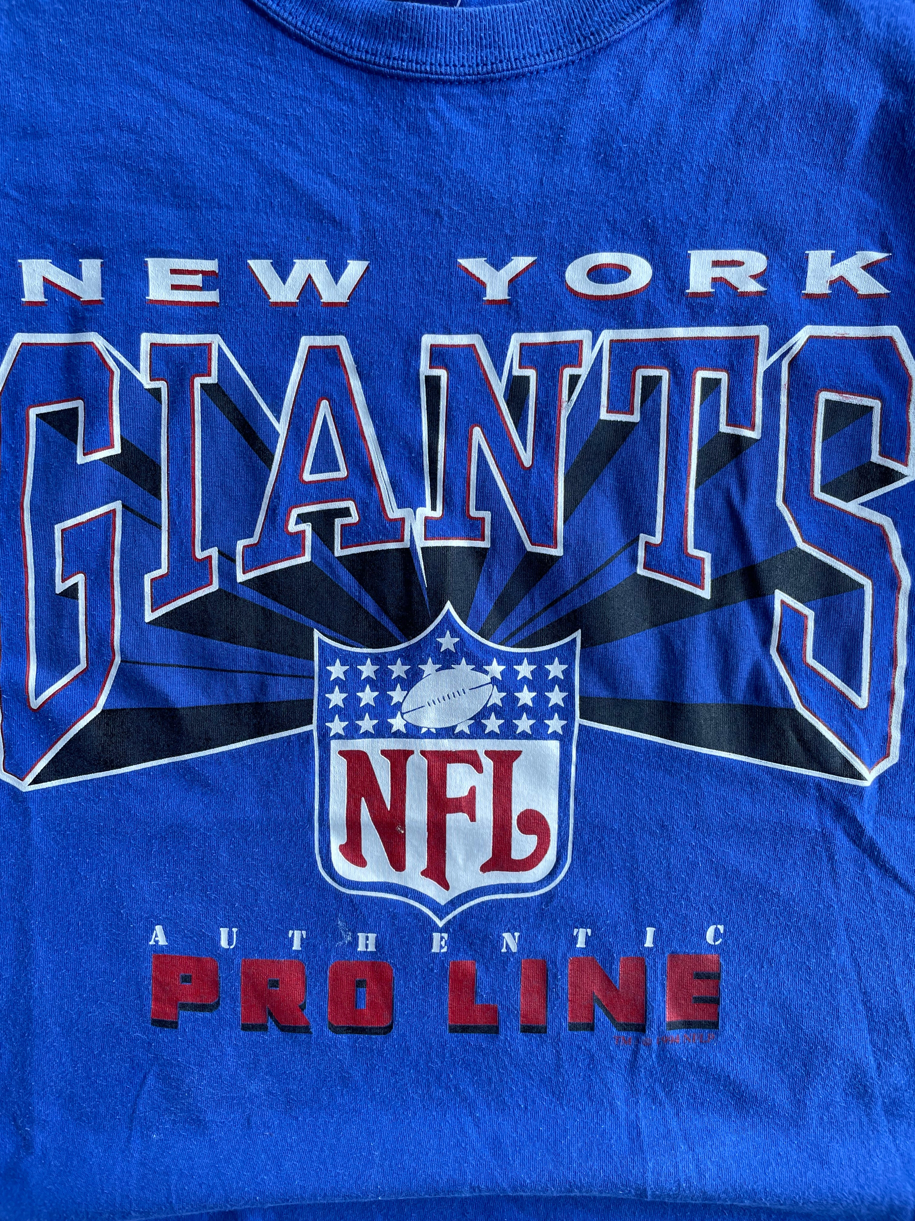 Vintage 1994 New York Giants Russell Athletic Spellout  Tee Shirt  - L