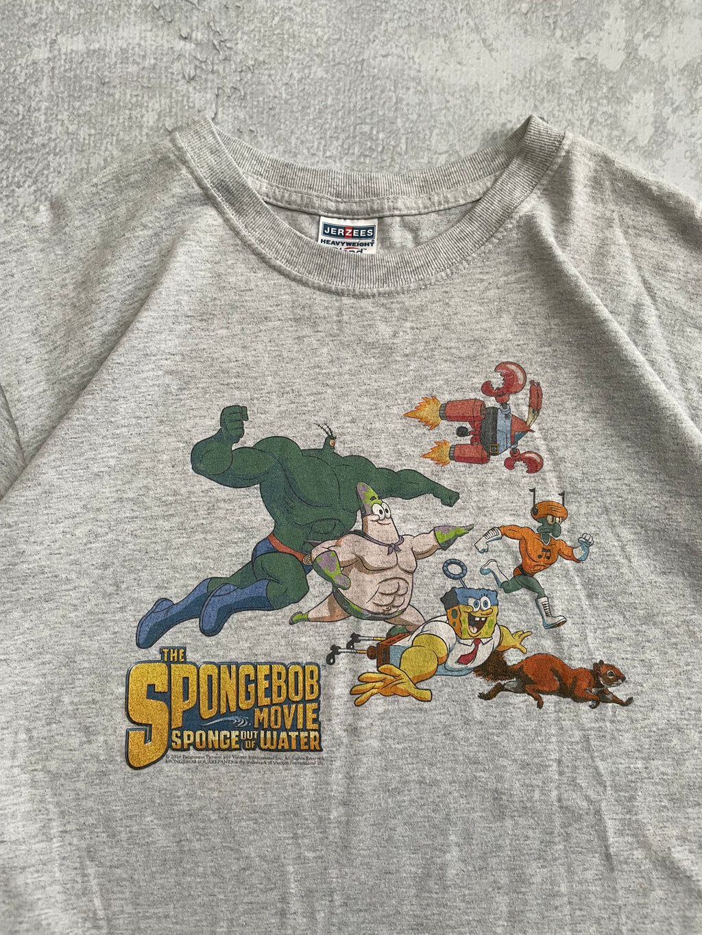 2014 The SpongeBob Movie Grey Tee Shirt - L