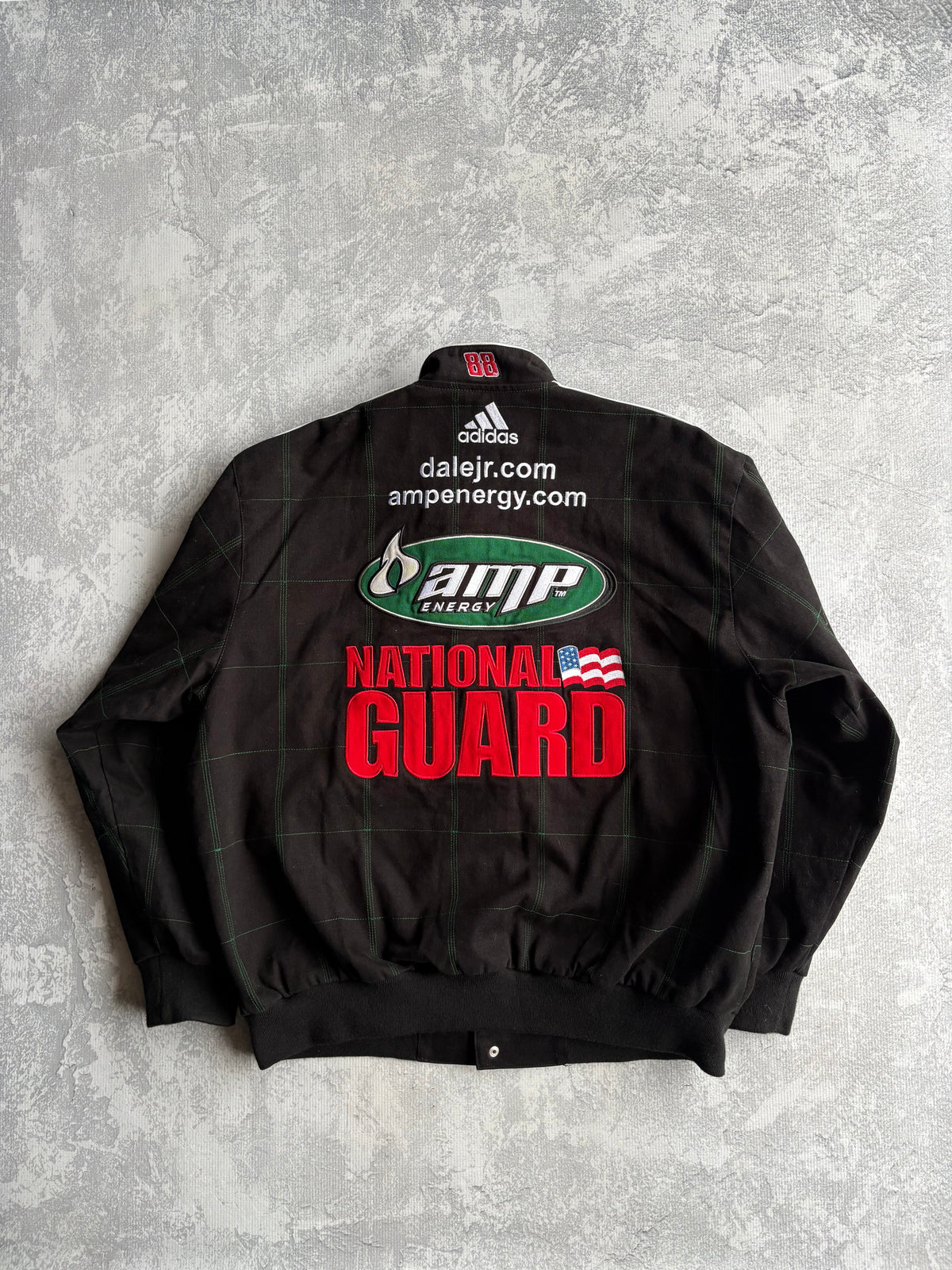 Vintage 2000s NASCAR Dale Earnhardt Jr. #88 Adidas AMP Energy Black Racing Jacket - XL