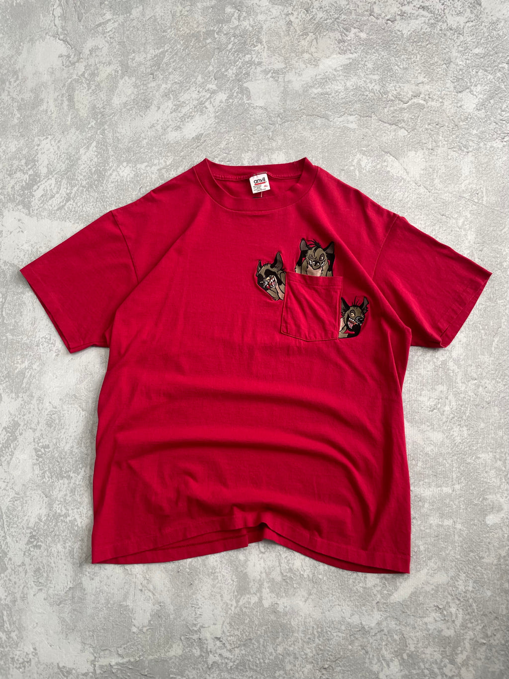 Vintage 90s Disney Lion King Red Pocket Tee Shirt - XL