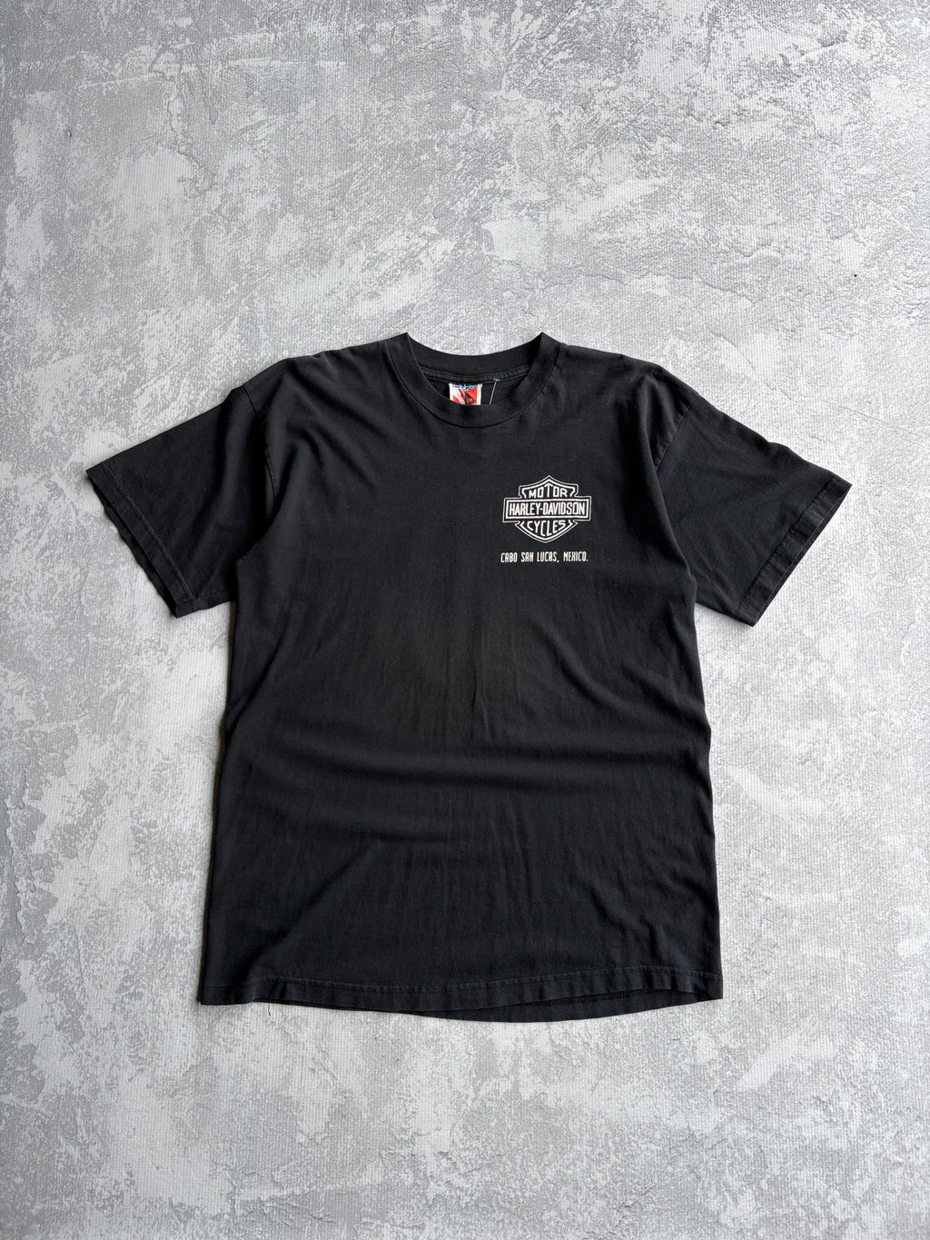 Vintage Harley Davidson Logo Eagle Mexico Black Tee Shirt - L