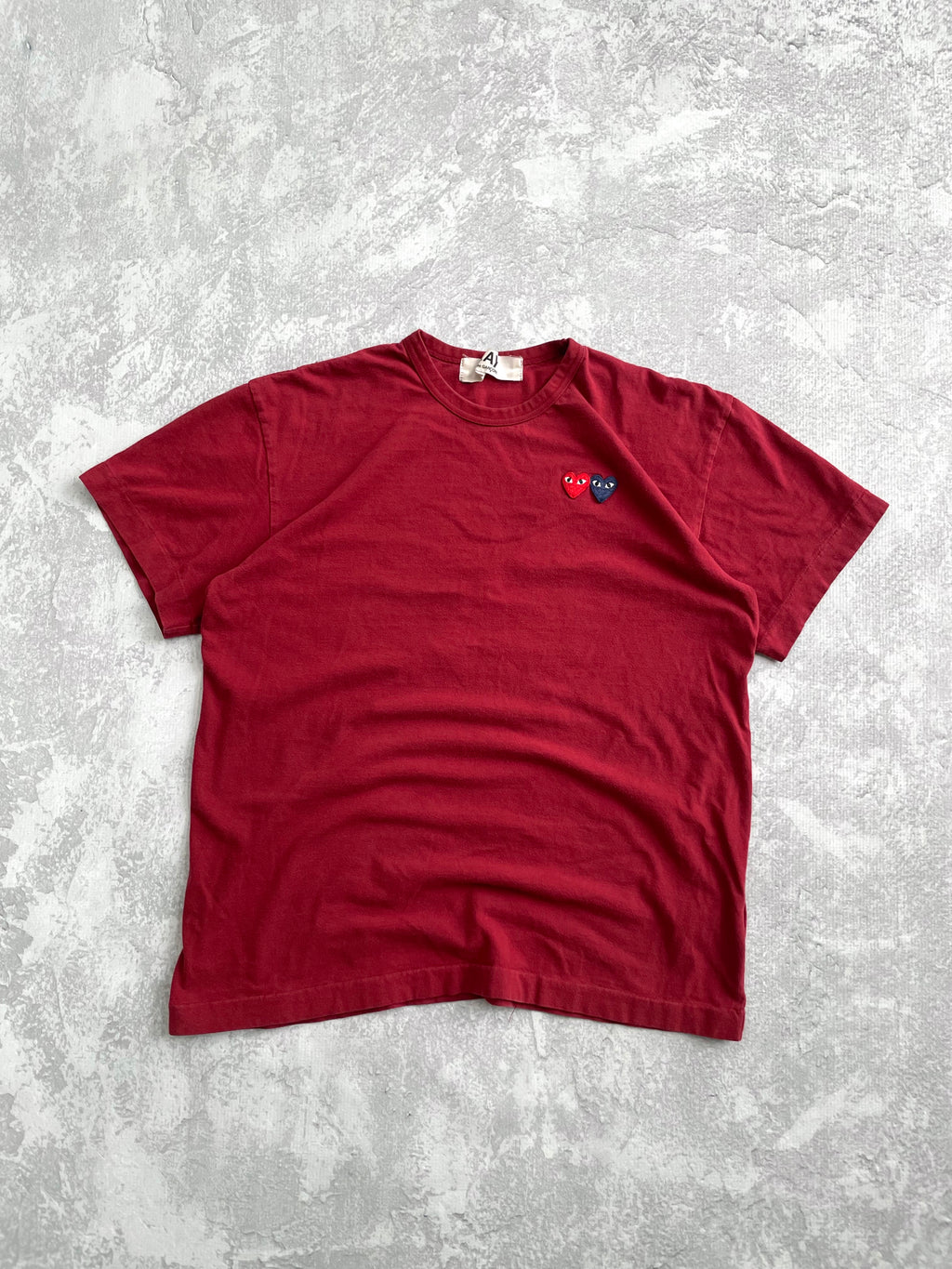 Comme des Garçons Double Heart Red Tee - XL