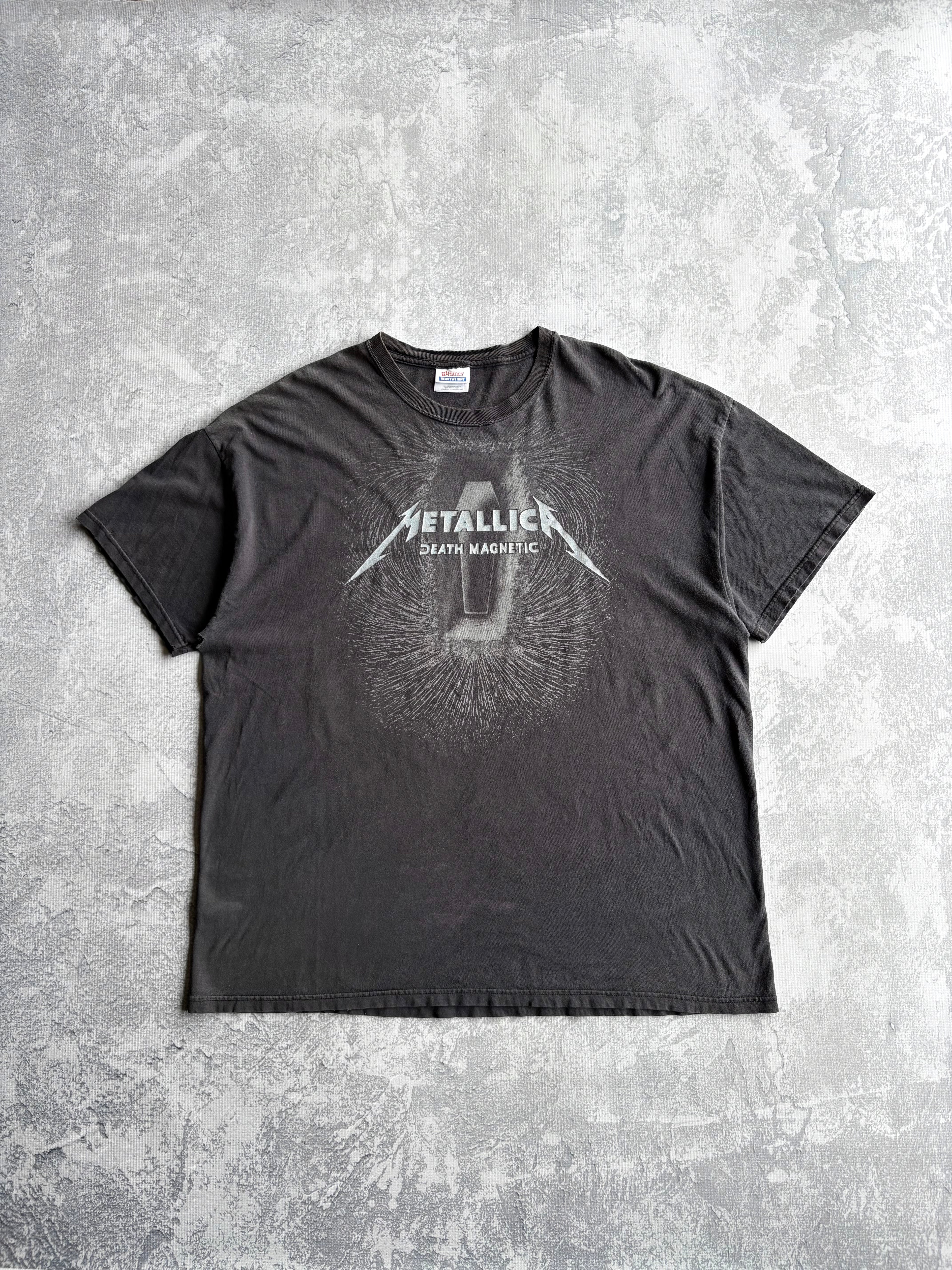 Vintage 2000s Metallica Death Magnet Grey Band Tee Shirt - 2XL