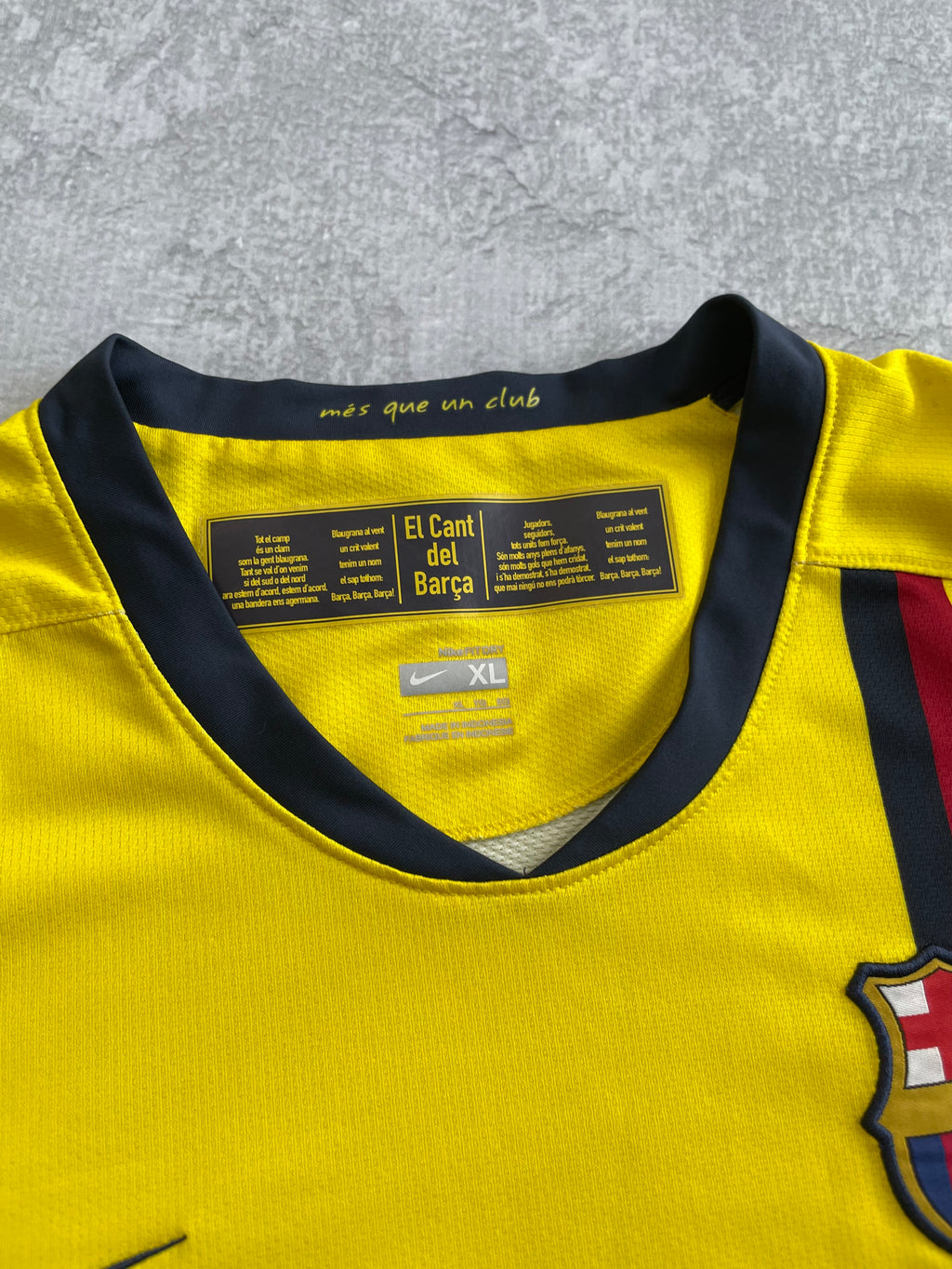 2008/2009 Barcelona Away Official Yellow Jersey - XL
