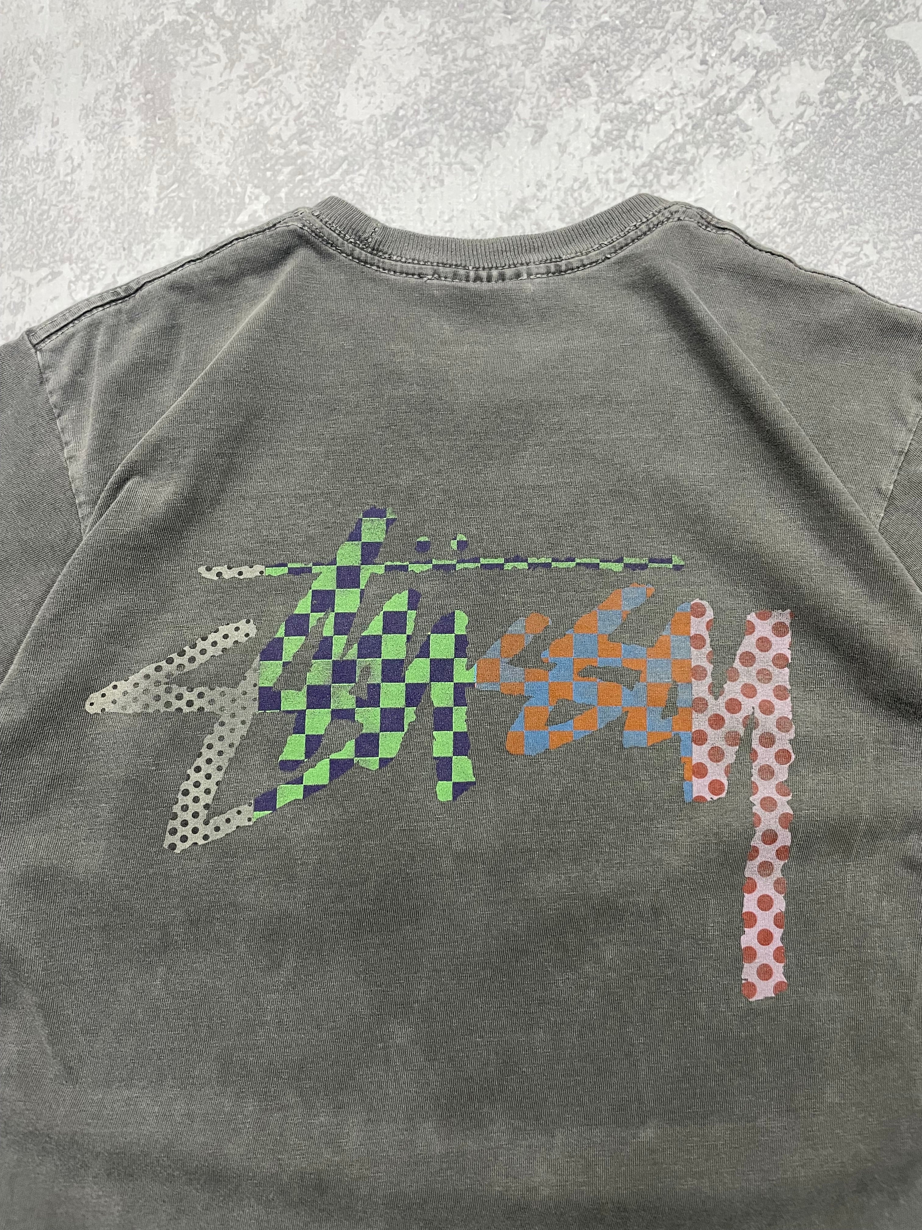 Stussy Surf Pocket Grey Tee Shirt - S