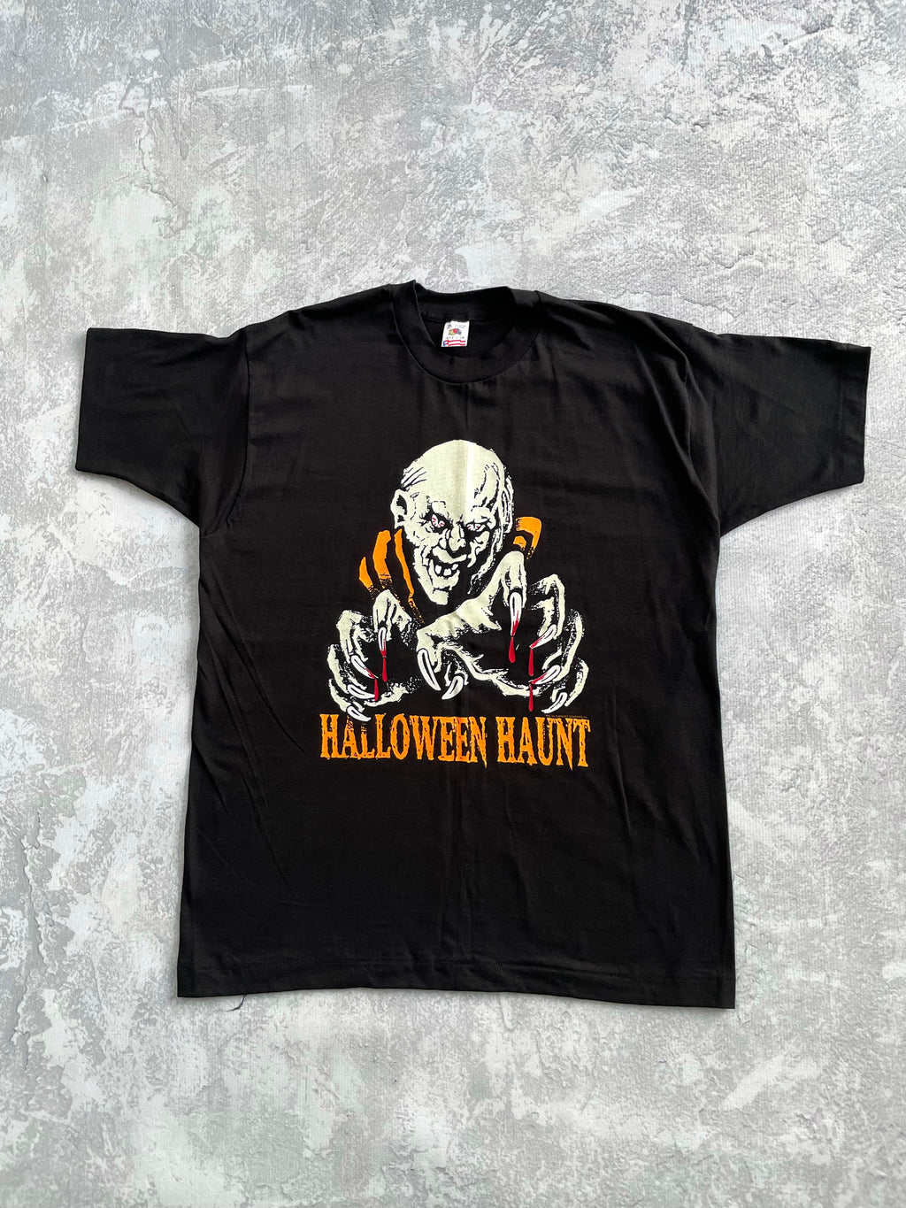 Vintage 90s Halloween Haunt Glow In The Dark Horror Tee Shirt - XL