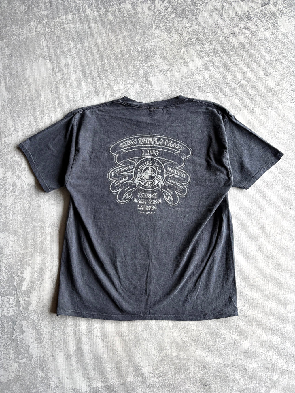 Vintage Y2K 2001 Rolling Rock Town Fair Festival Band Tee Shirt - XL