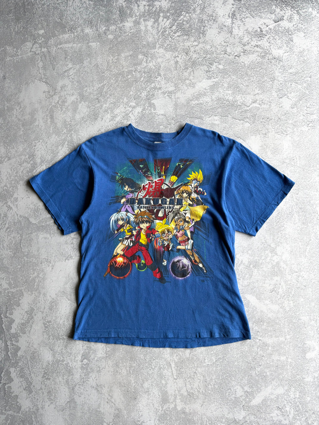 Vintage 2009 Bakugan Battle Brawlers Blue Anime Tee Shirt - L
