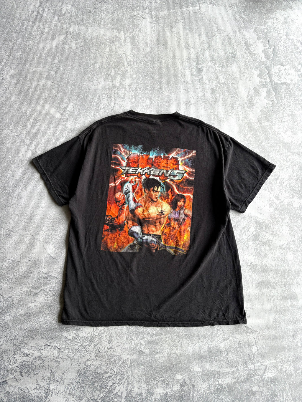 Vintage 2004 Tekken 5 Video Game Promo Black Tee Shirt - XL