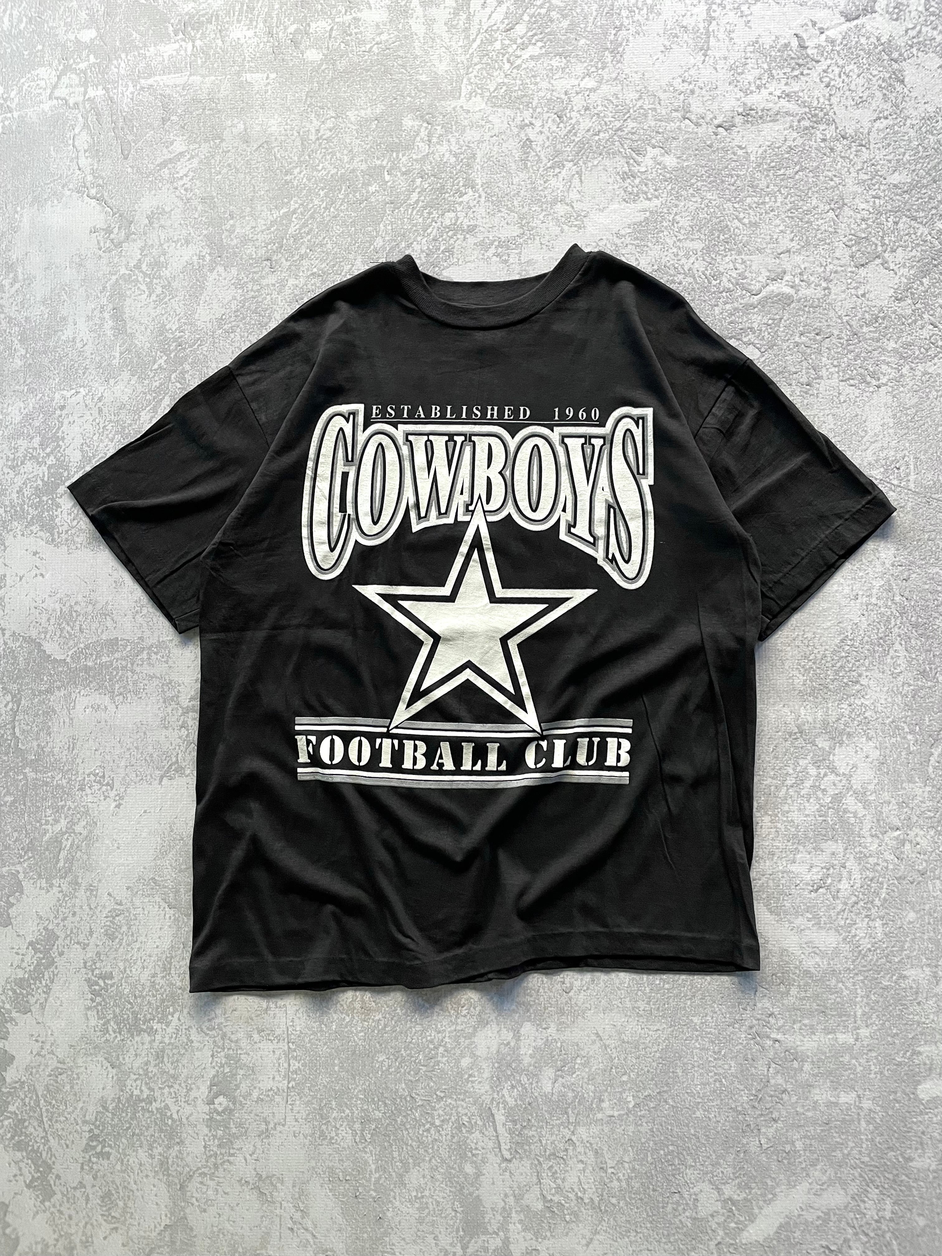 Vintage 90s Troy Aikman Dallas Cowboys Spellout Tee Shirt - XL