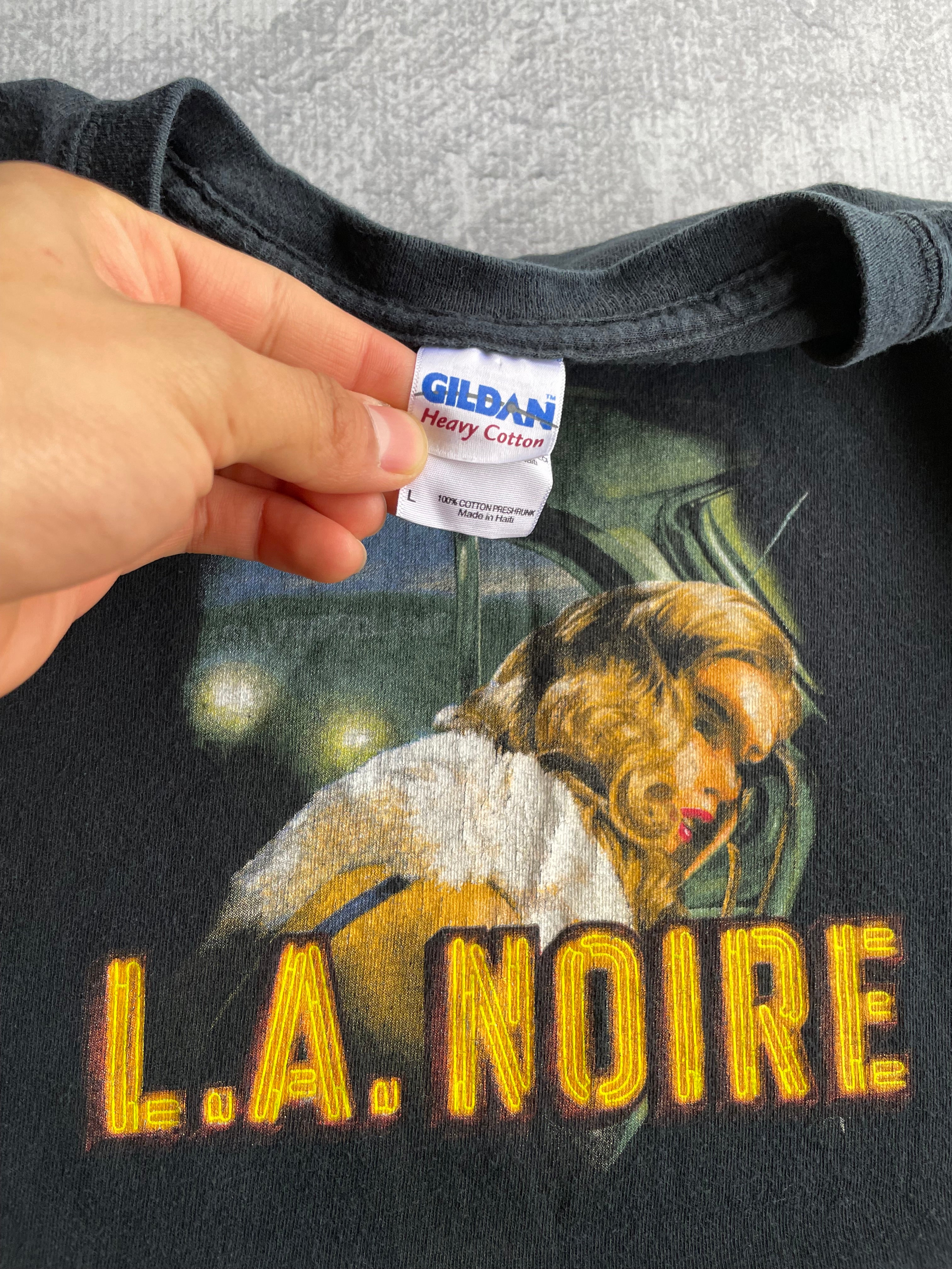 Vintage 2000s LA Noire Rockstar Video Game Promo Tee Shirt - L