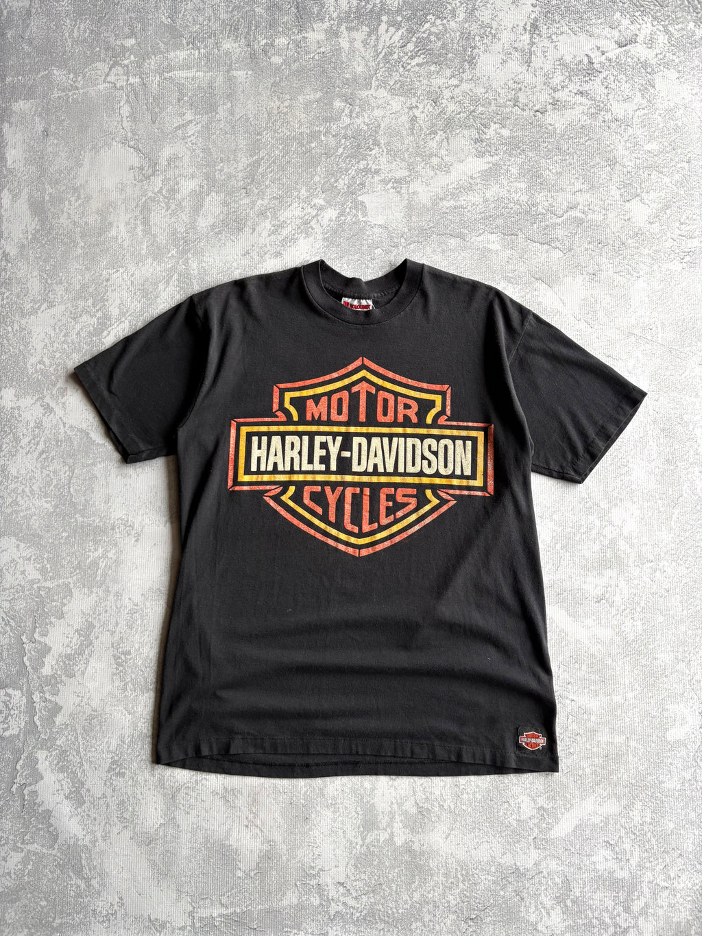 Vintage 90s Harley Davidson Big Logo Black Tee Shirt - XL